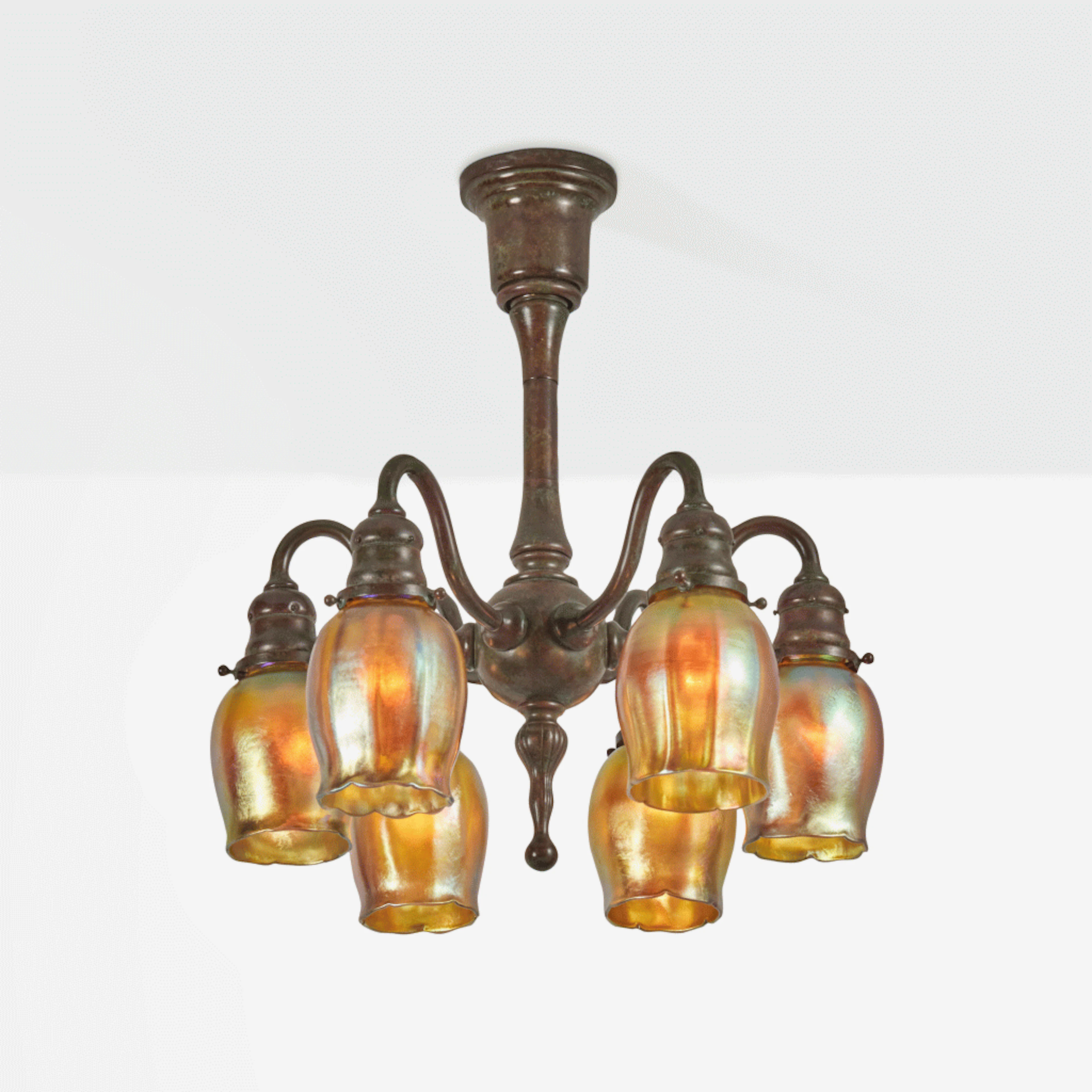 Six-Light "Tulip" Chandelier