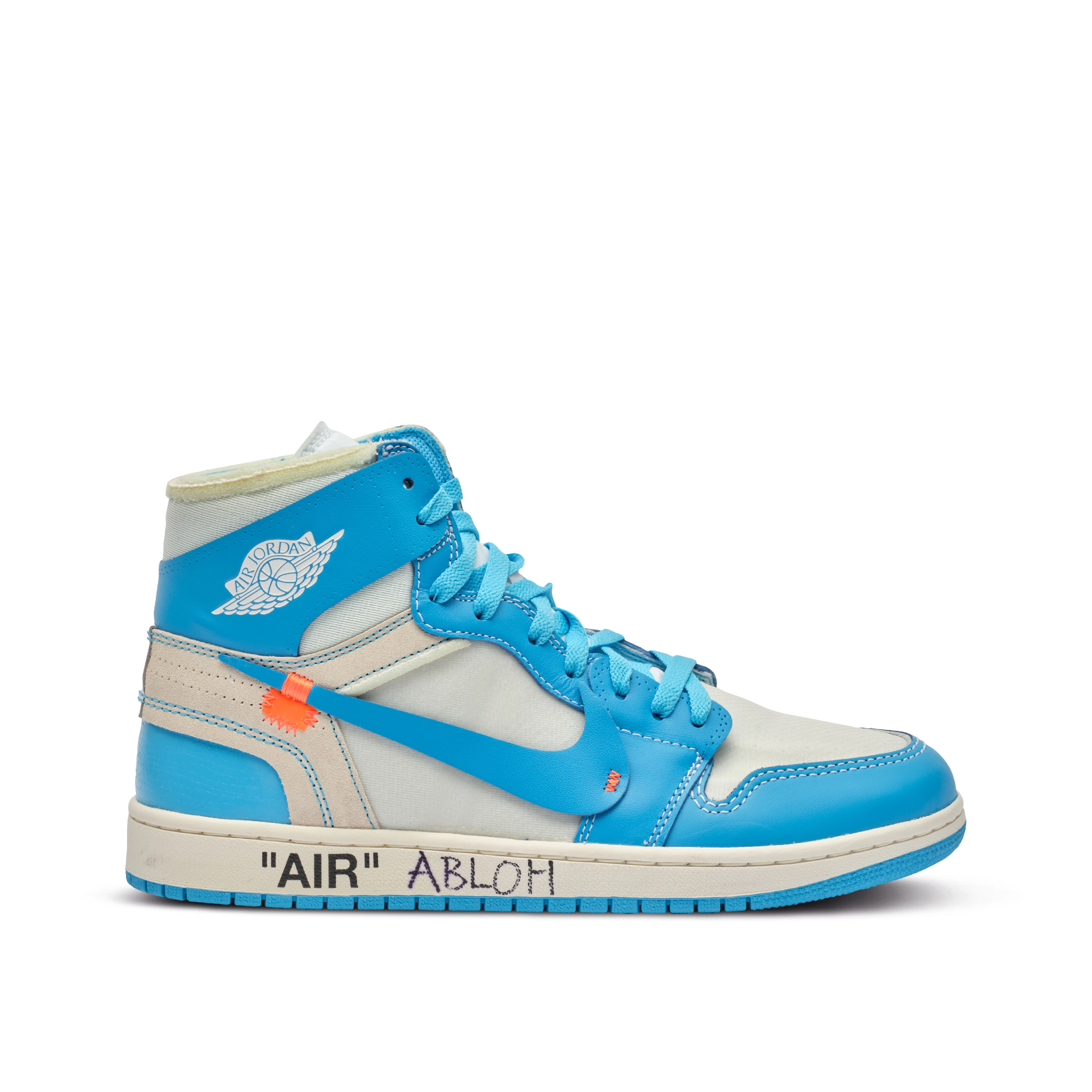 Virgil Abloh Signed | Nike Air Jordan 1 Retro High Off-White UNC | Size 10
