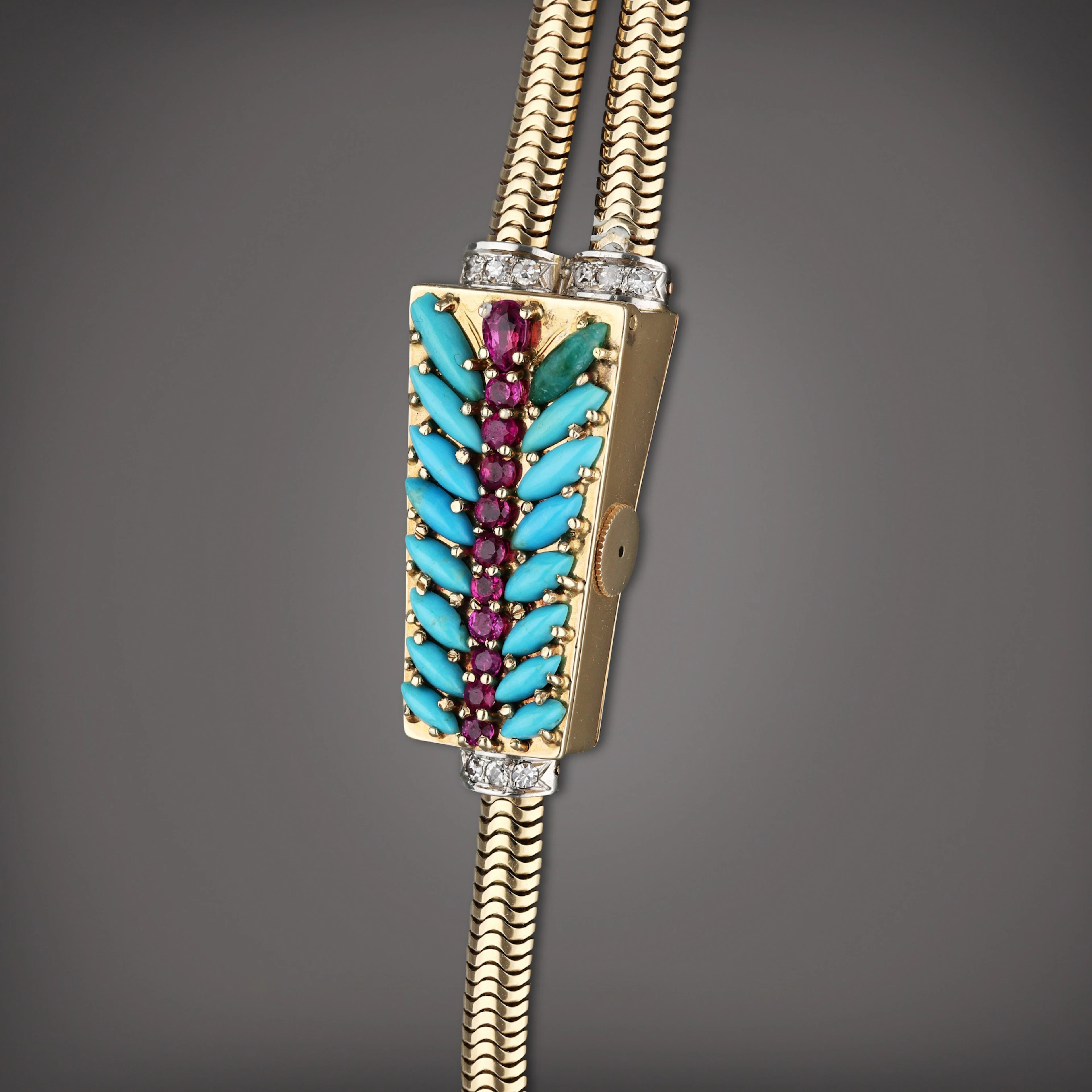 Retailed by Cartier: A yellow gold and diamond
