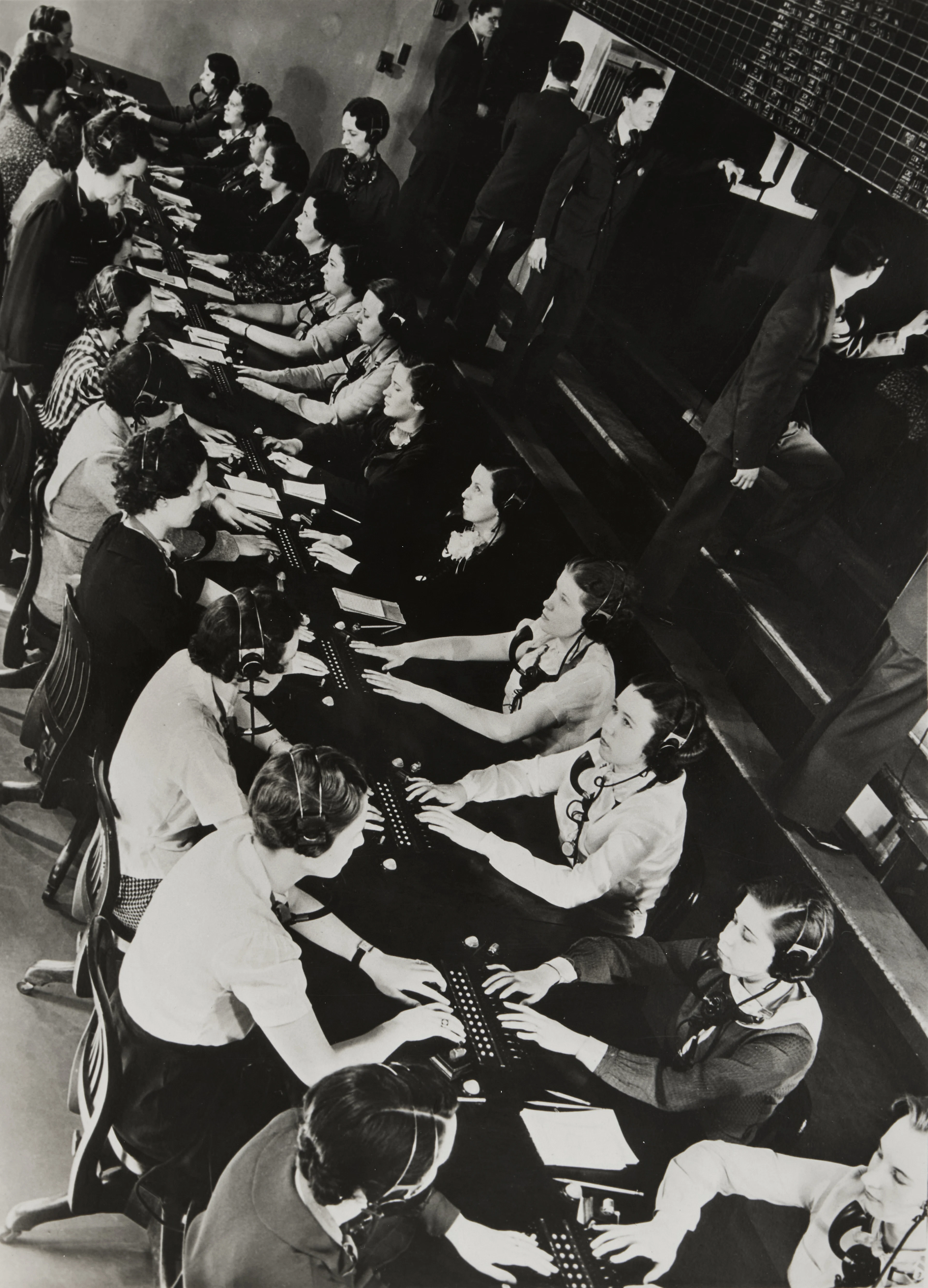 Switchboard at the New York Stock Market, Wall Street, New York