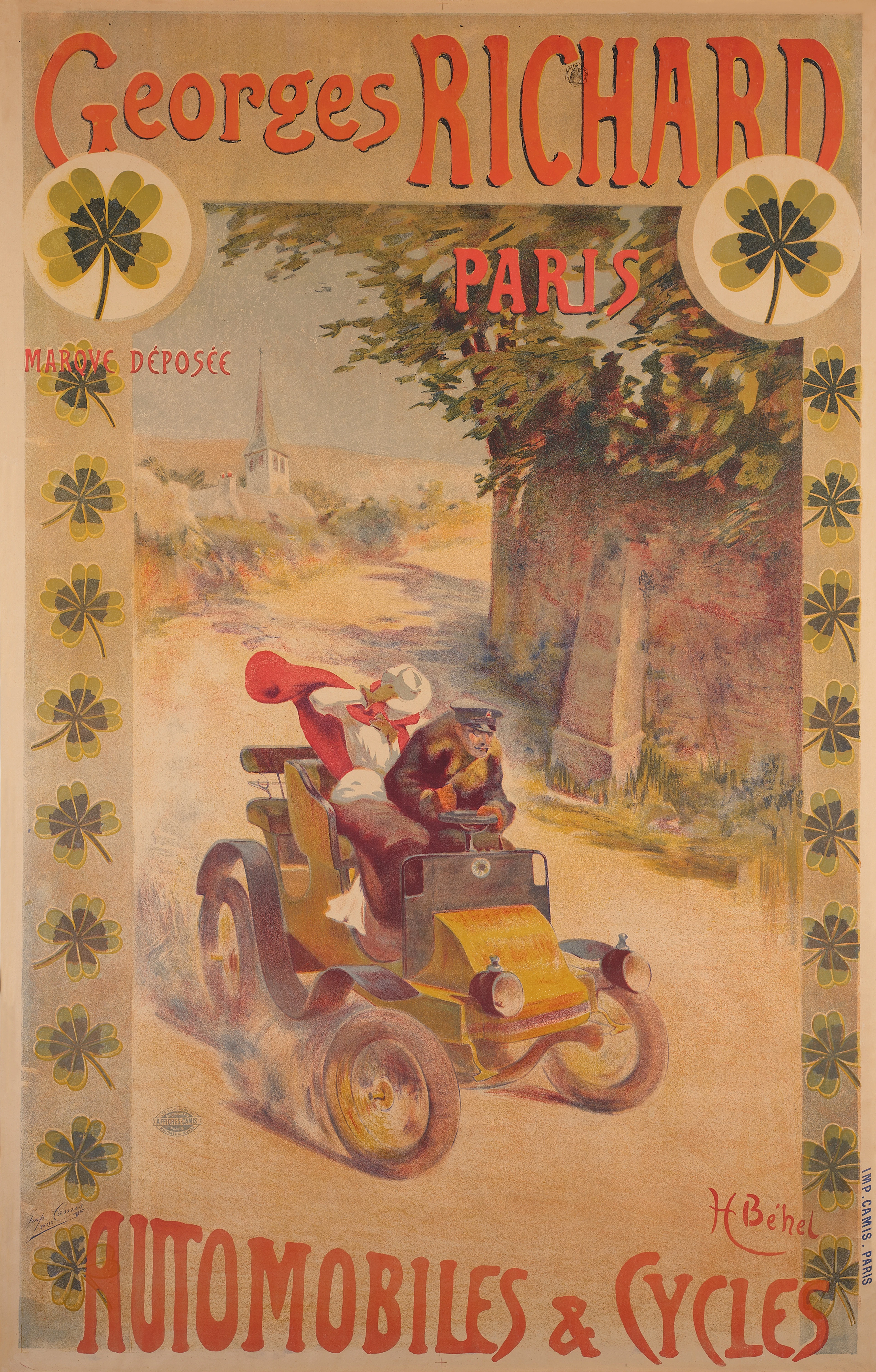Henri Béhel | Georges Richard Automobiles & Cycles Poster