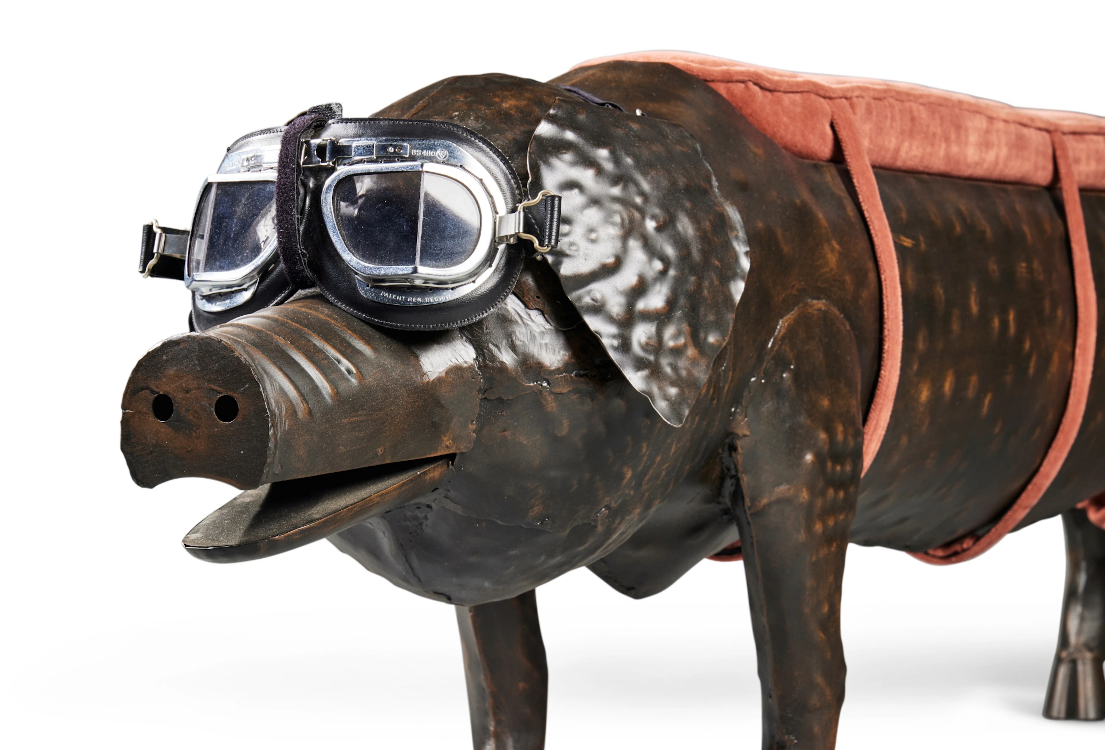 An American Tin 'Hollywood Racing Pig' Bench, 20th Century