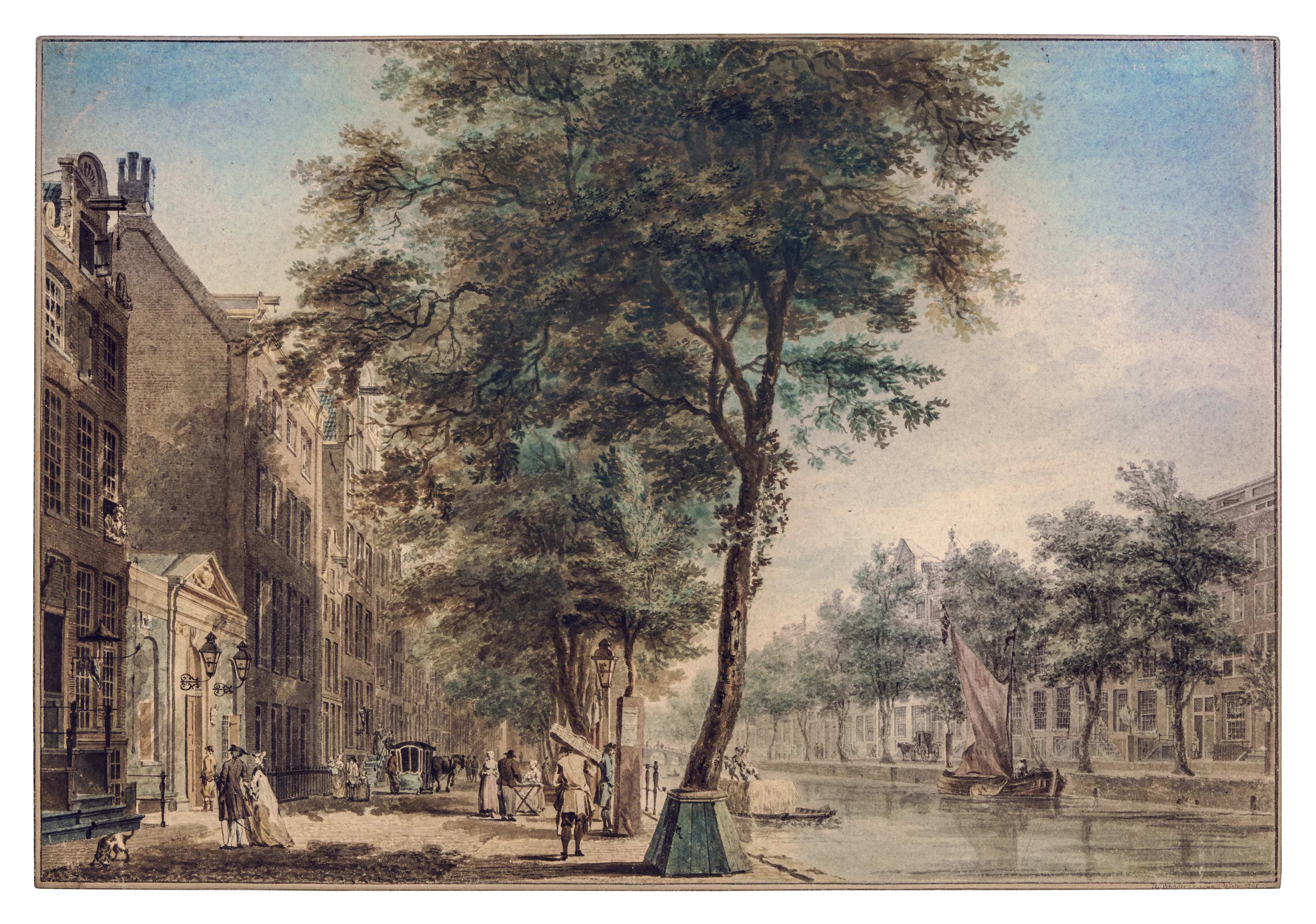 The Keizersgracht, Amsterdam, with the entrance to the Schouwburg