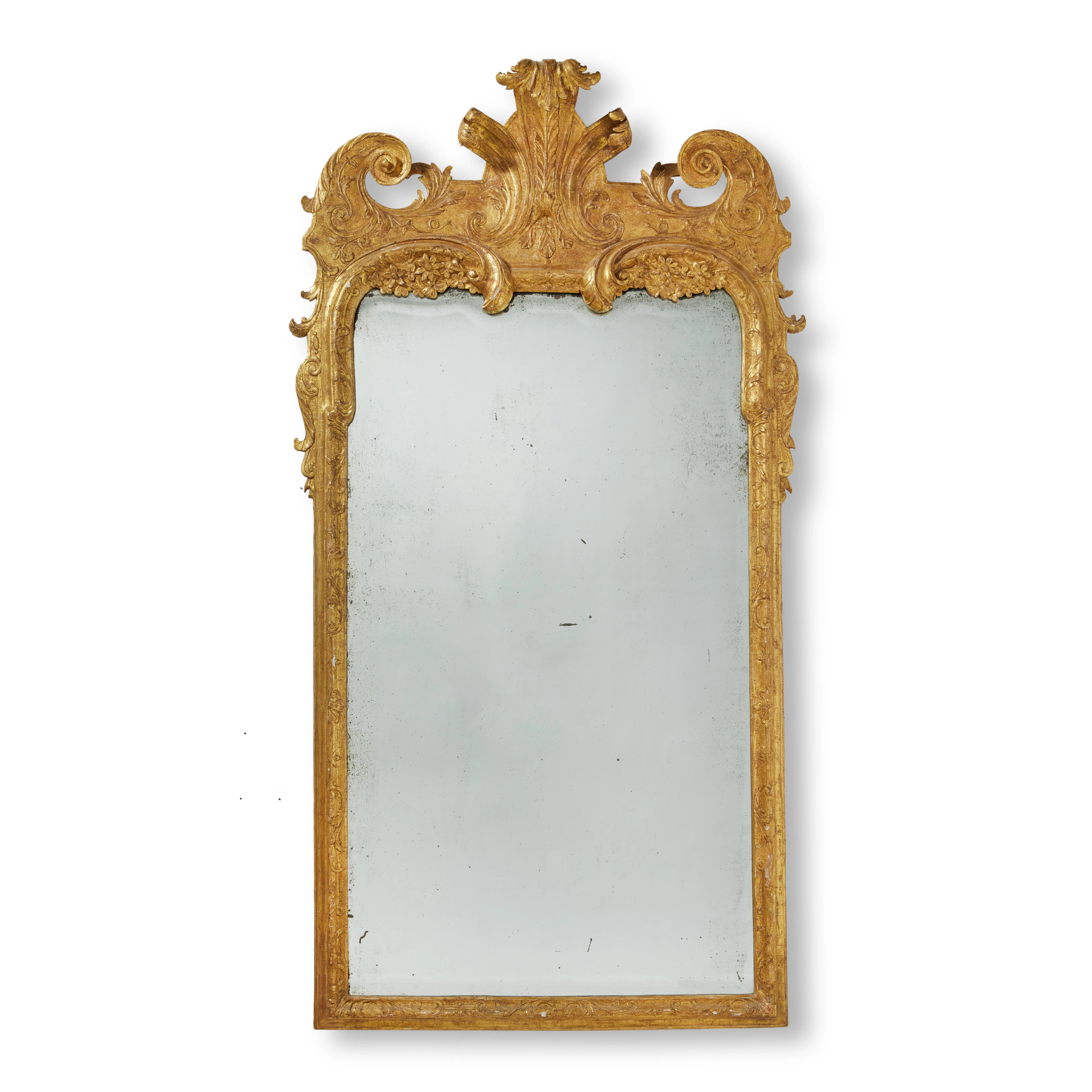 A Queen Anne Gilt Gesso Mirror, Early 18th Century