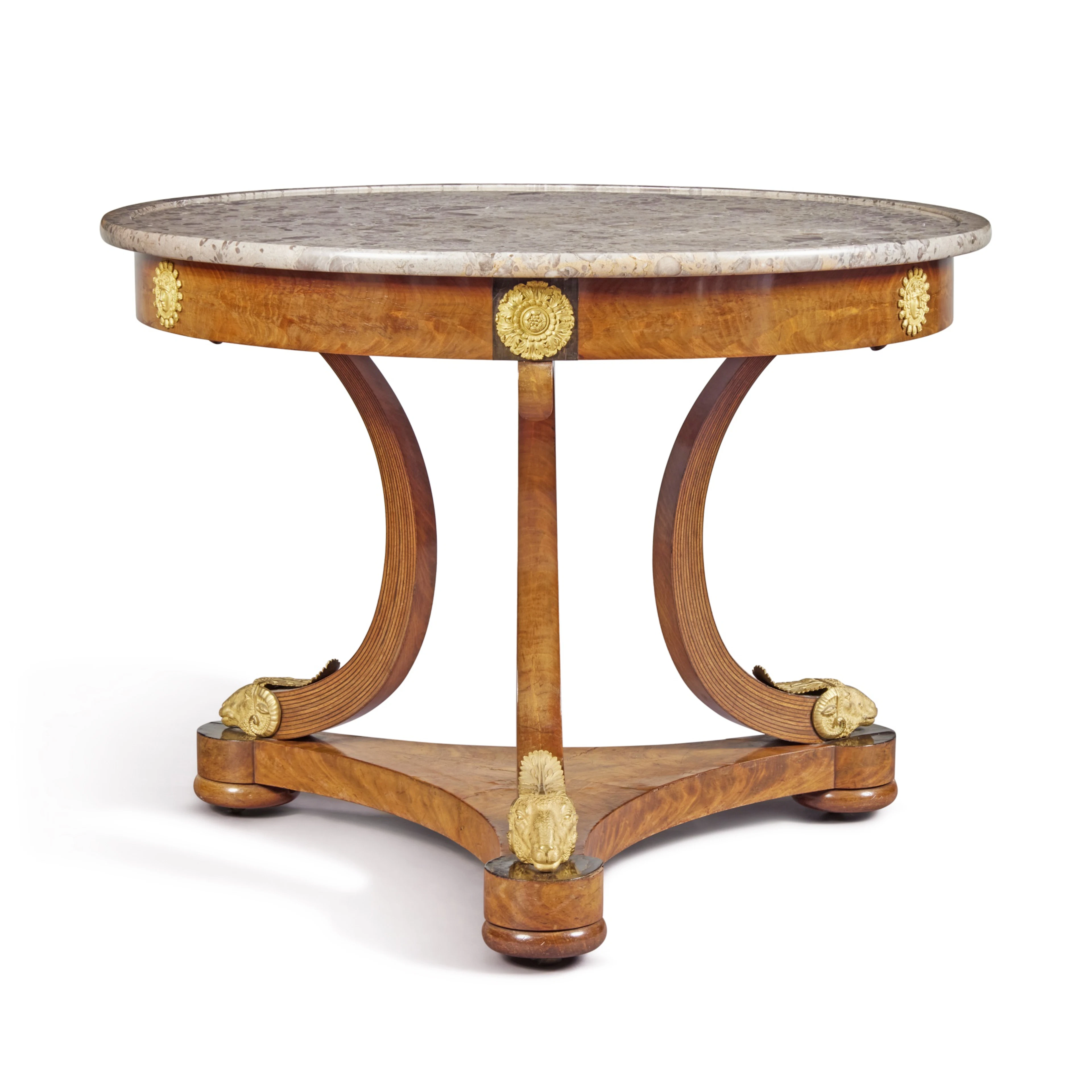 An Empire Gilt-Bronze Mounted Mahogany Gueridon, Stamped Chapuis, Circa 1810