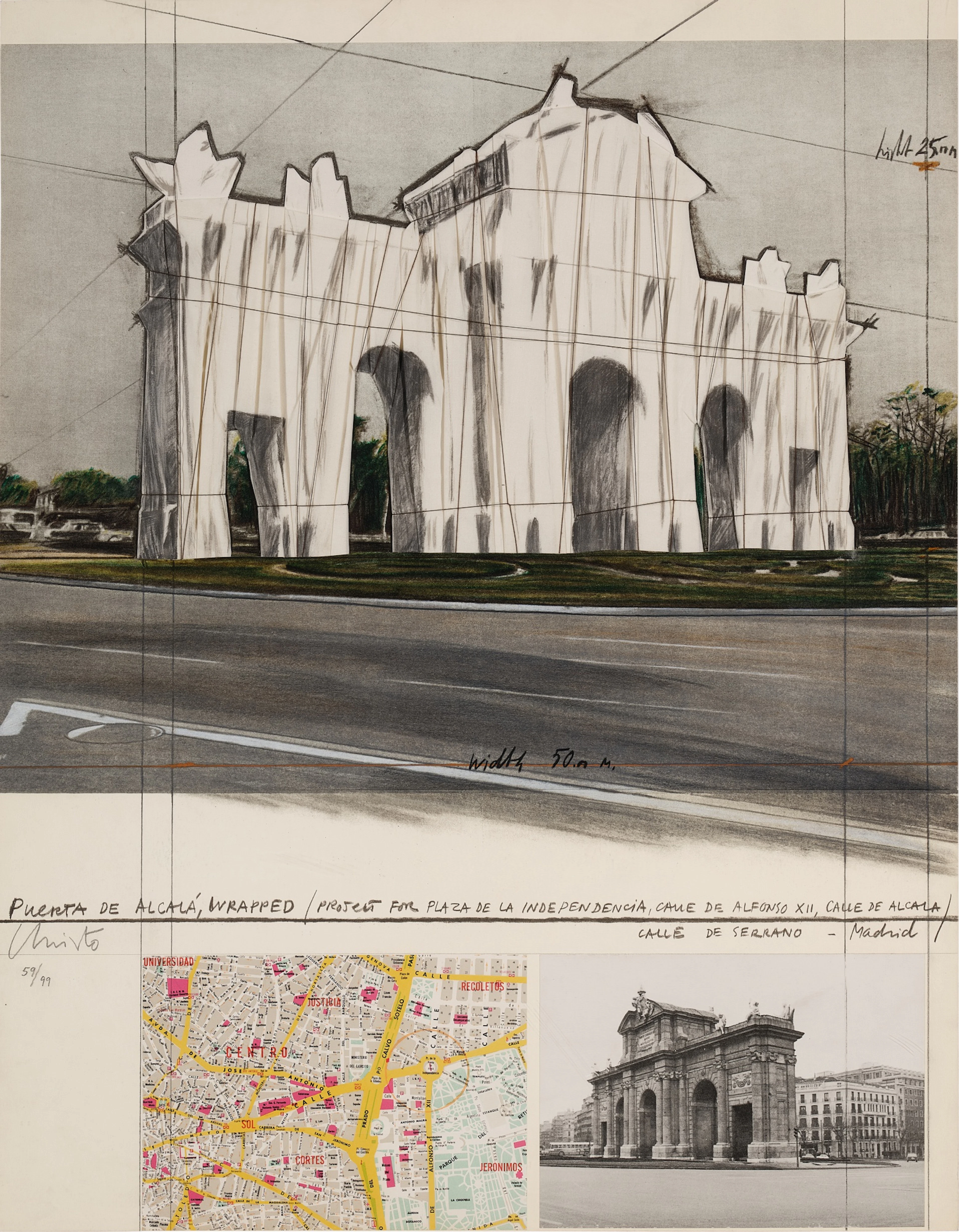 Puerta de Alcalá, Wrapped, Project for Madrid (Schellmann 107)
