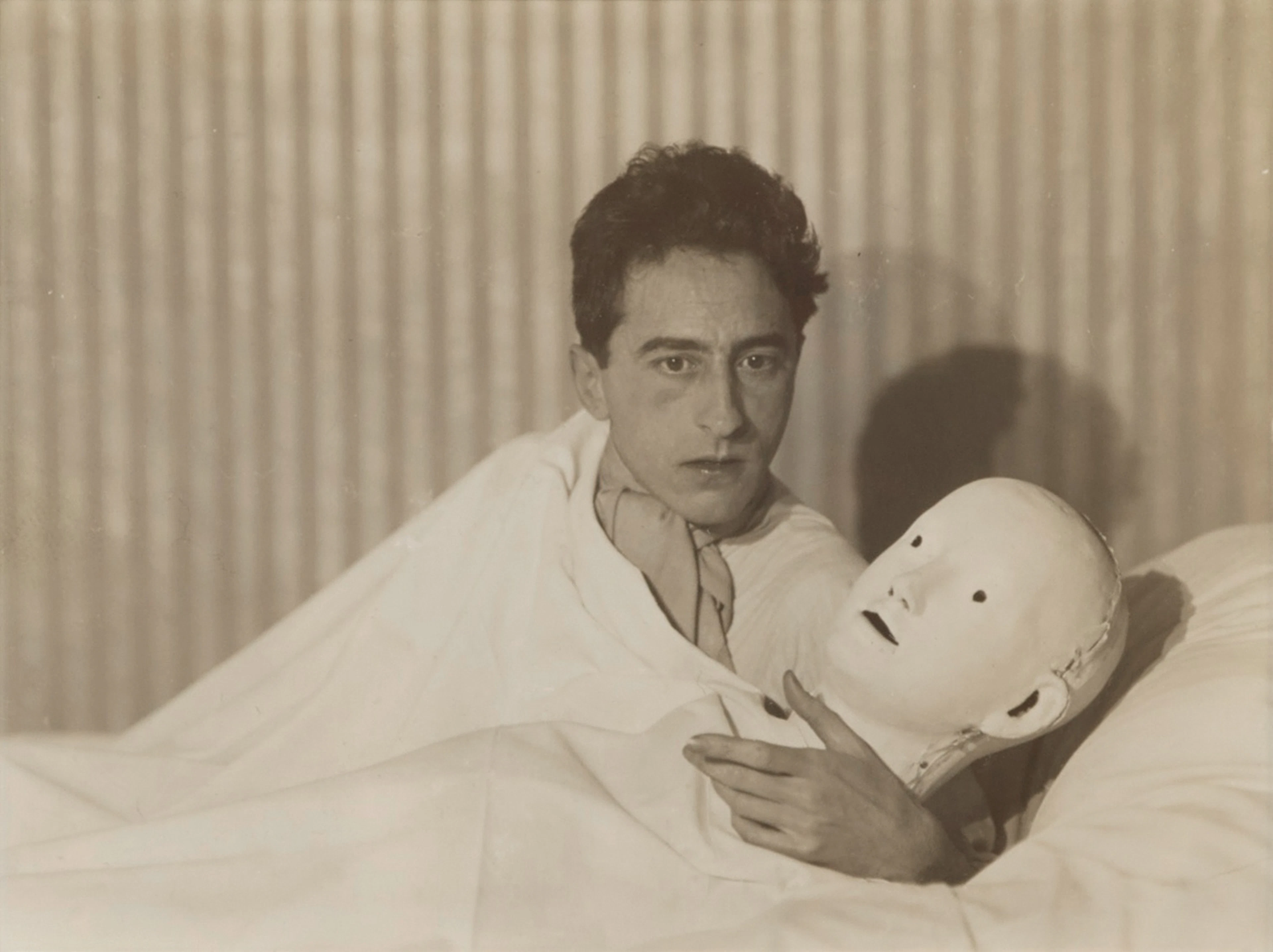 Jean Cocteau with Mask