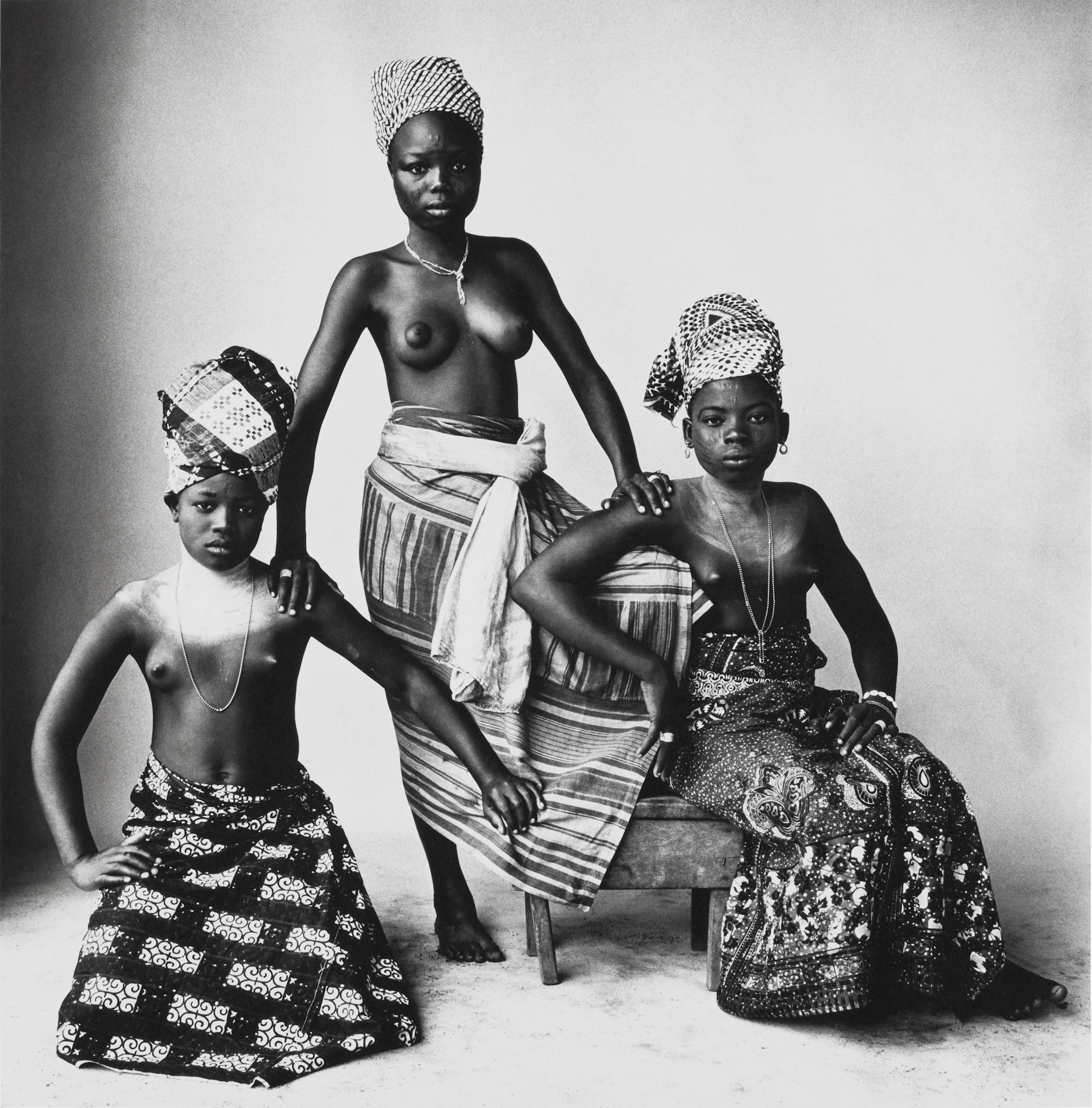 'Three Dahomey Girls, One Standing'