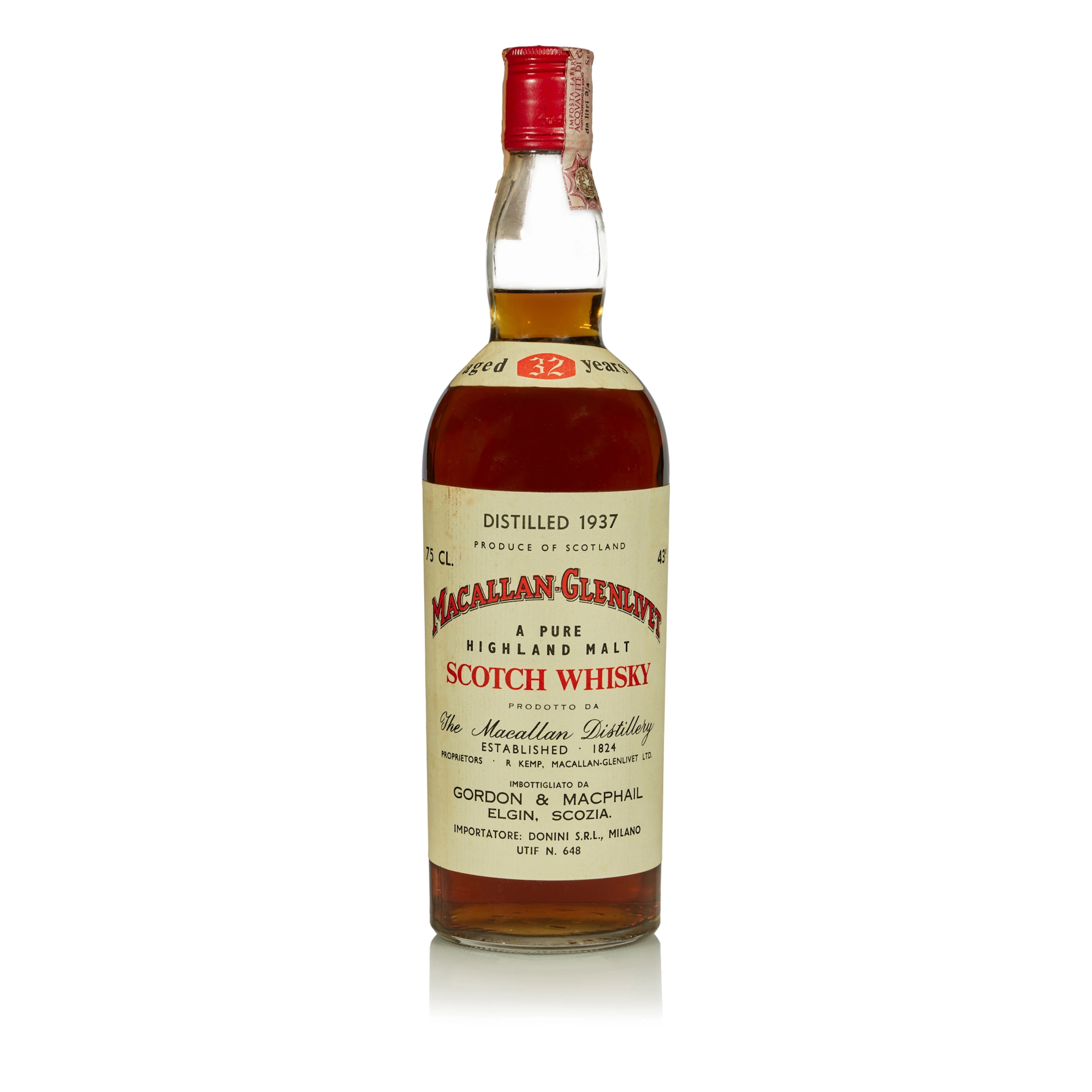 Macallan Glenlivet Gordon & MacPail 32 Year Old 43.0 abv 1937 (1 BT 75cl)