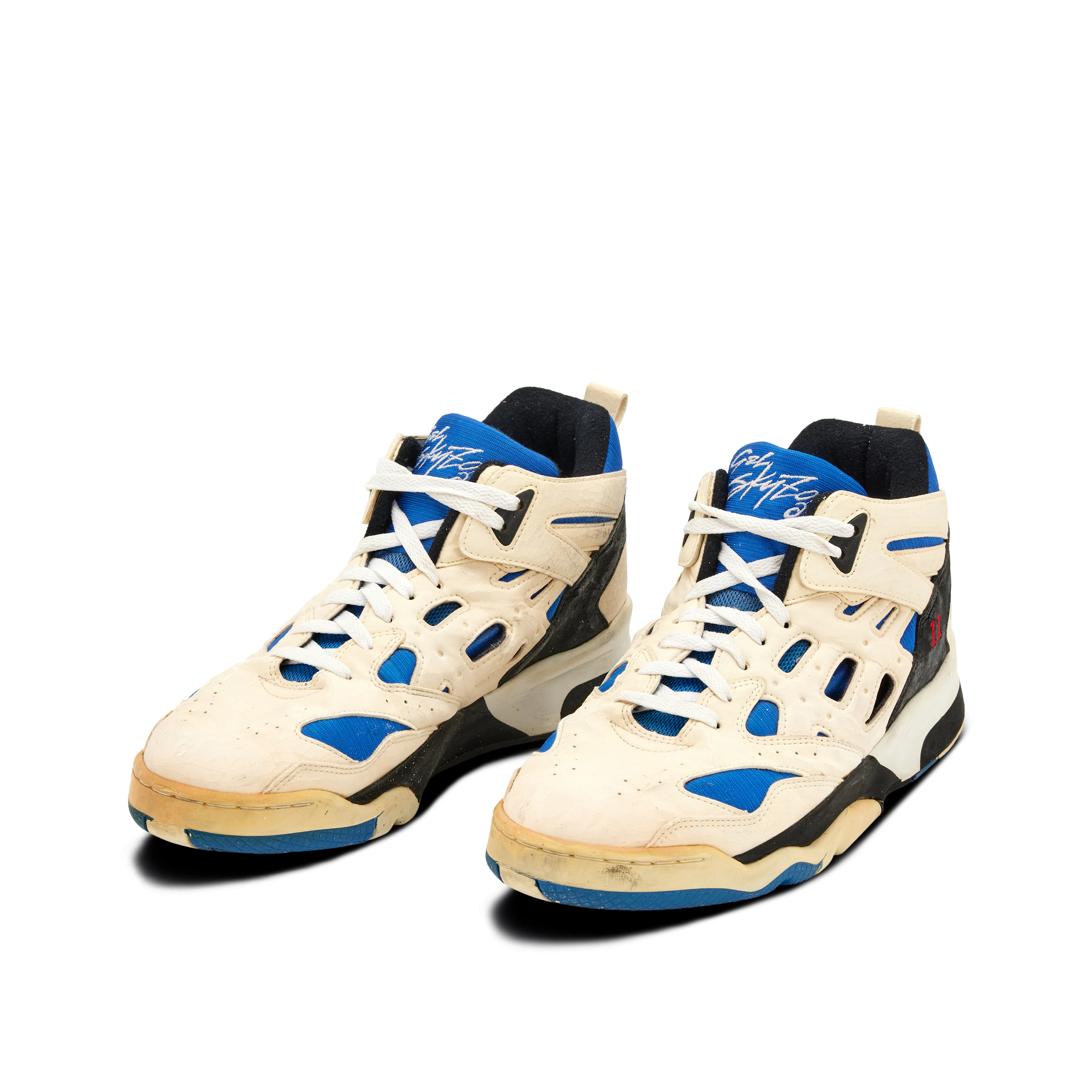 Isiah Thomas Detroit Pistons Dual-Signed Game Sneakers