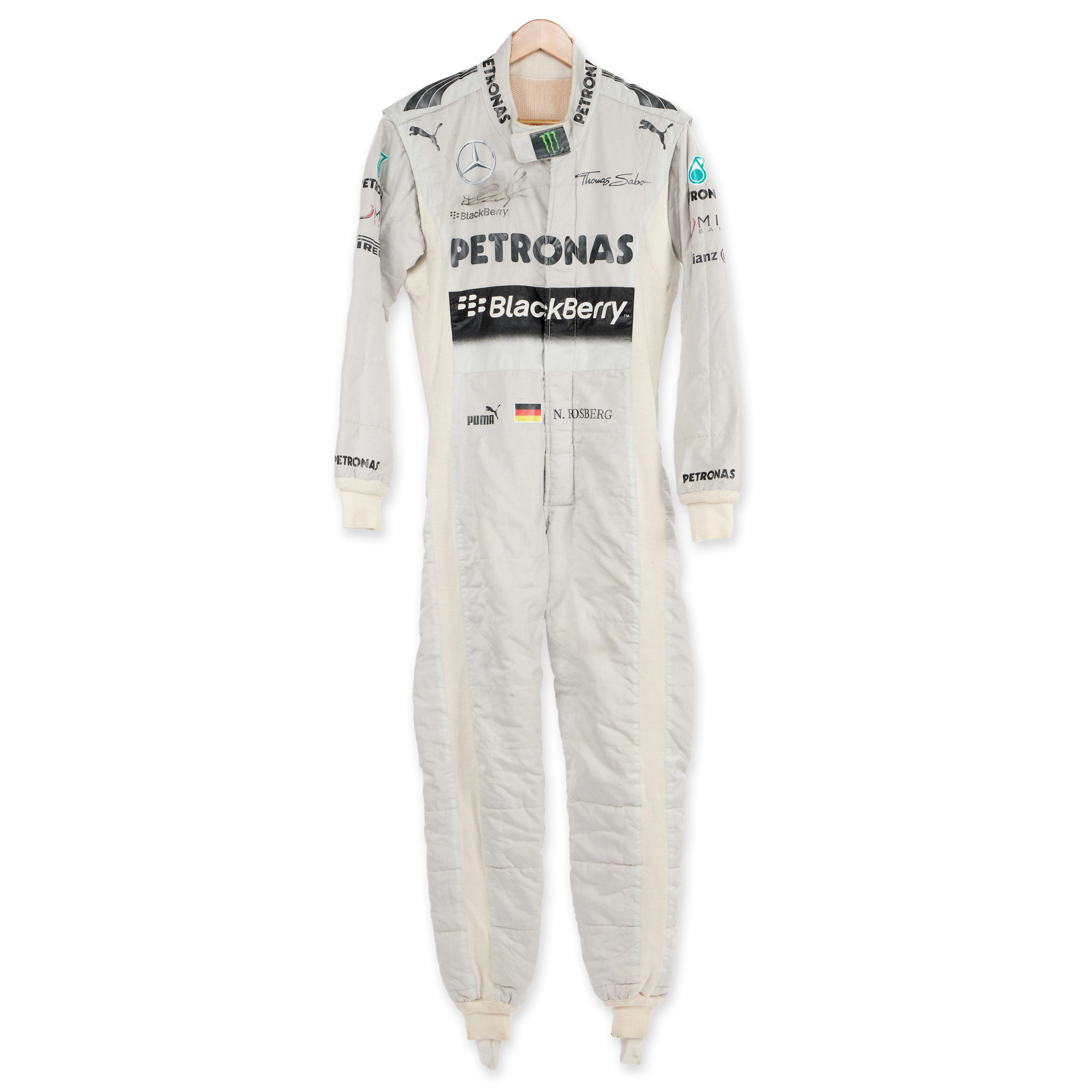 Ico Rosberg 2013 Signed and Worn Racing Suit