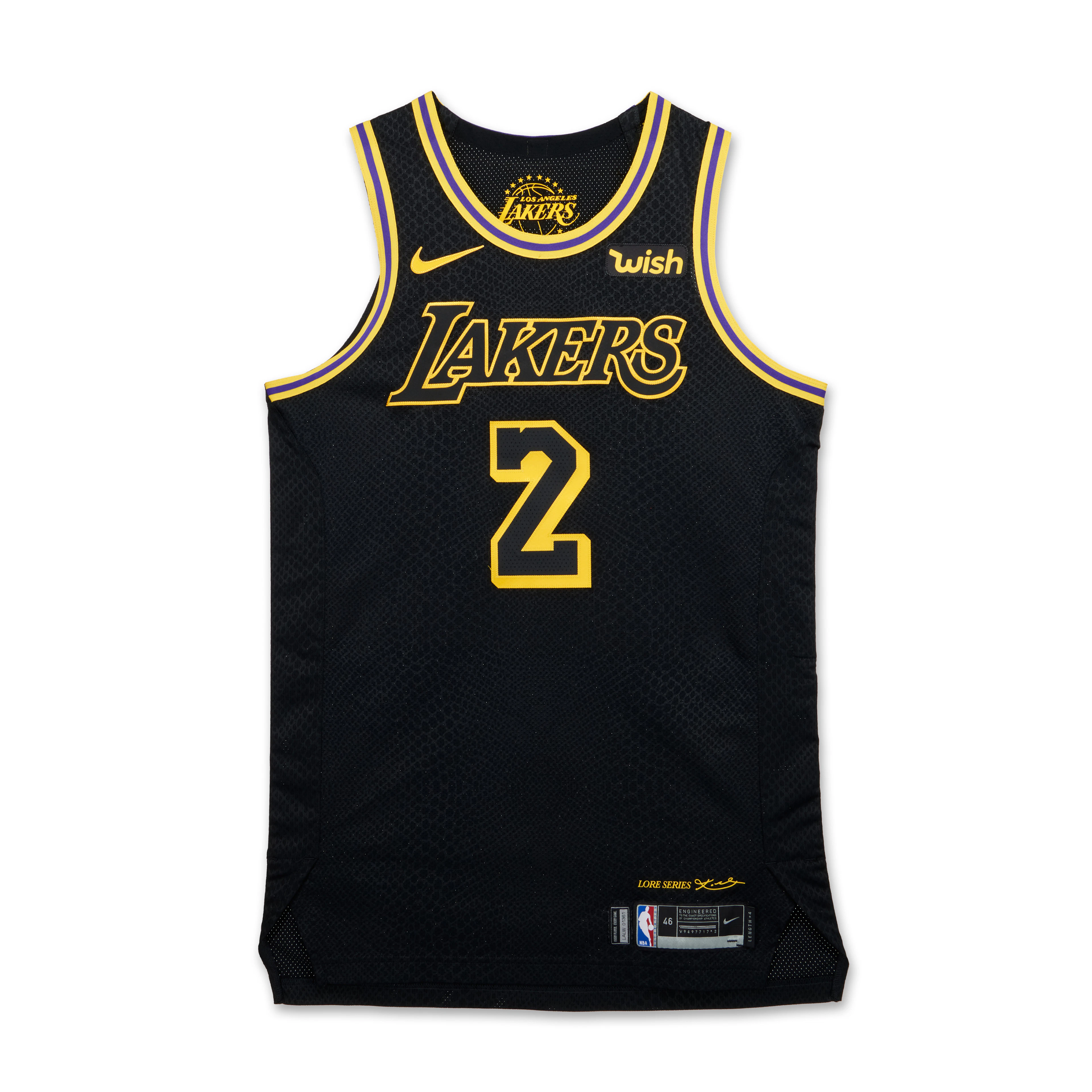 Lonzo Ball Los Angeles Lakers 2017-2018 Game Worn Jersey