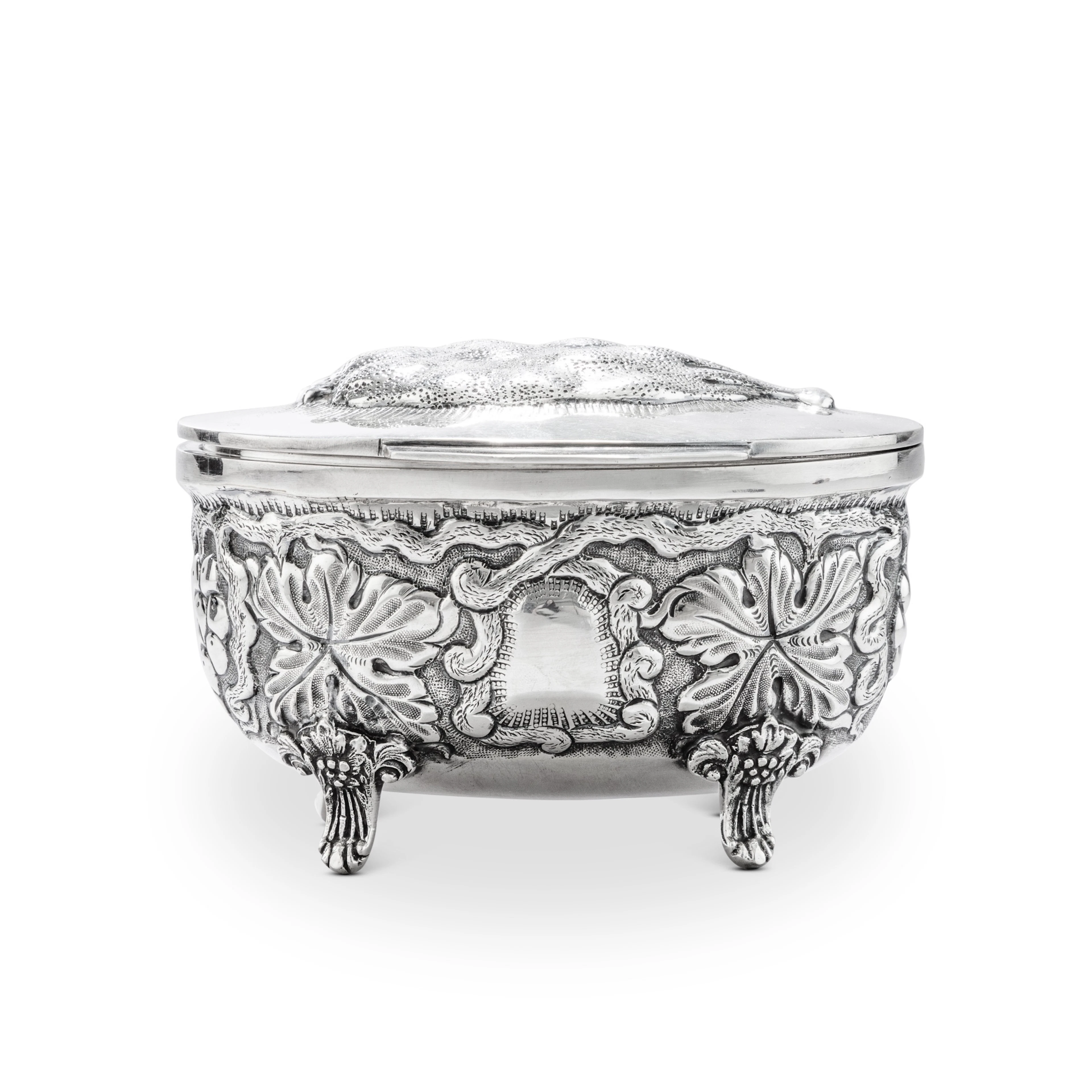 An Italian silver covered sugar bowl
