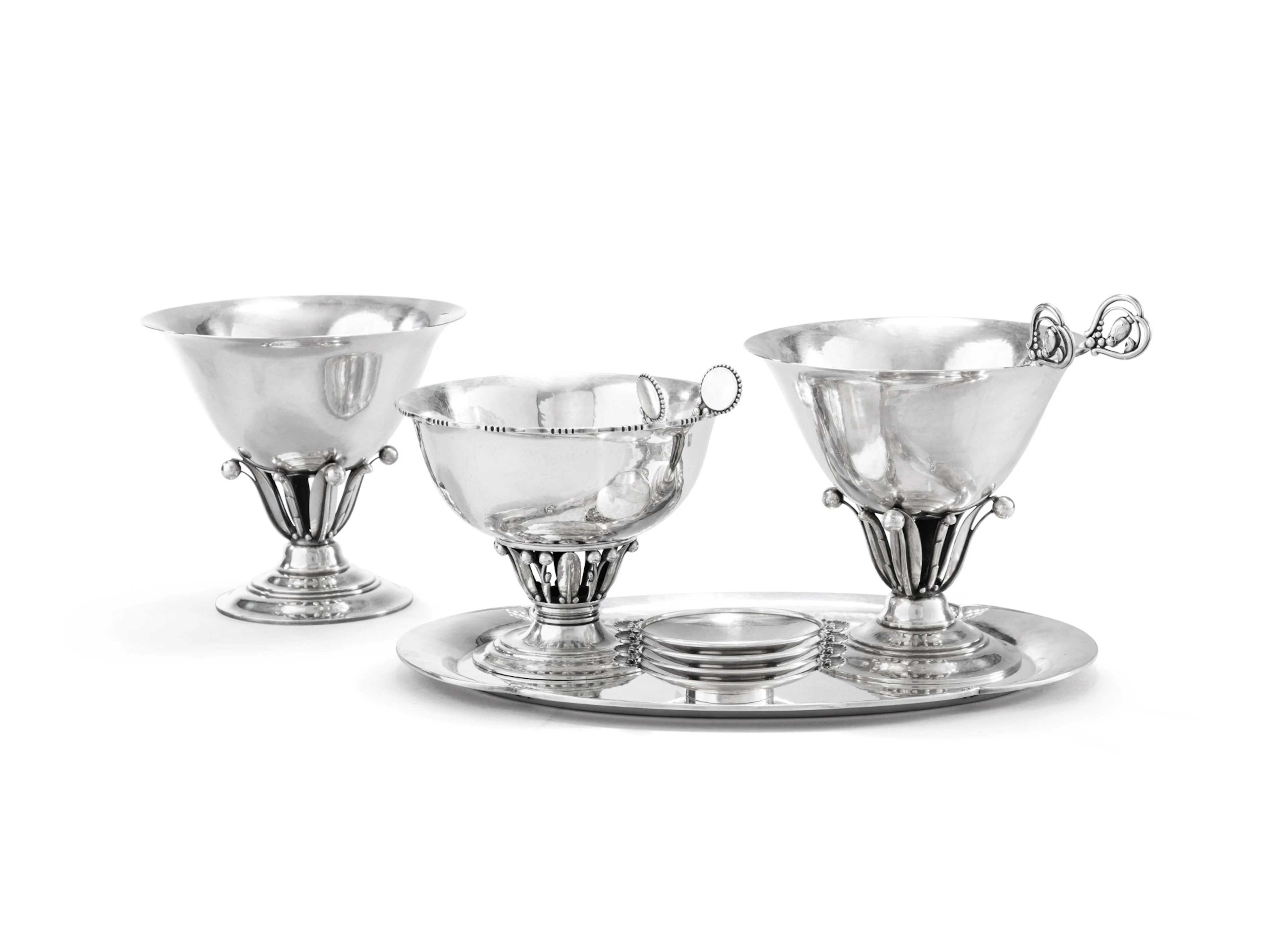 A group of 10 silver pieces Jensen
