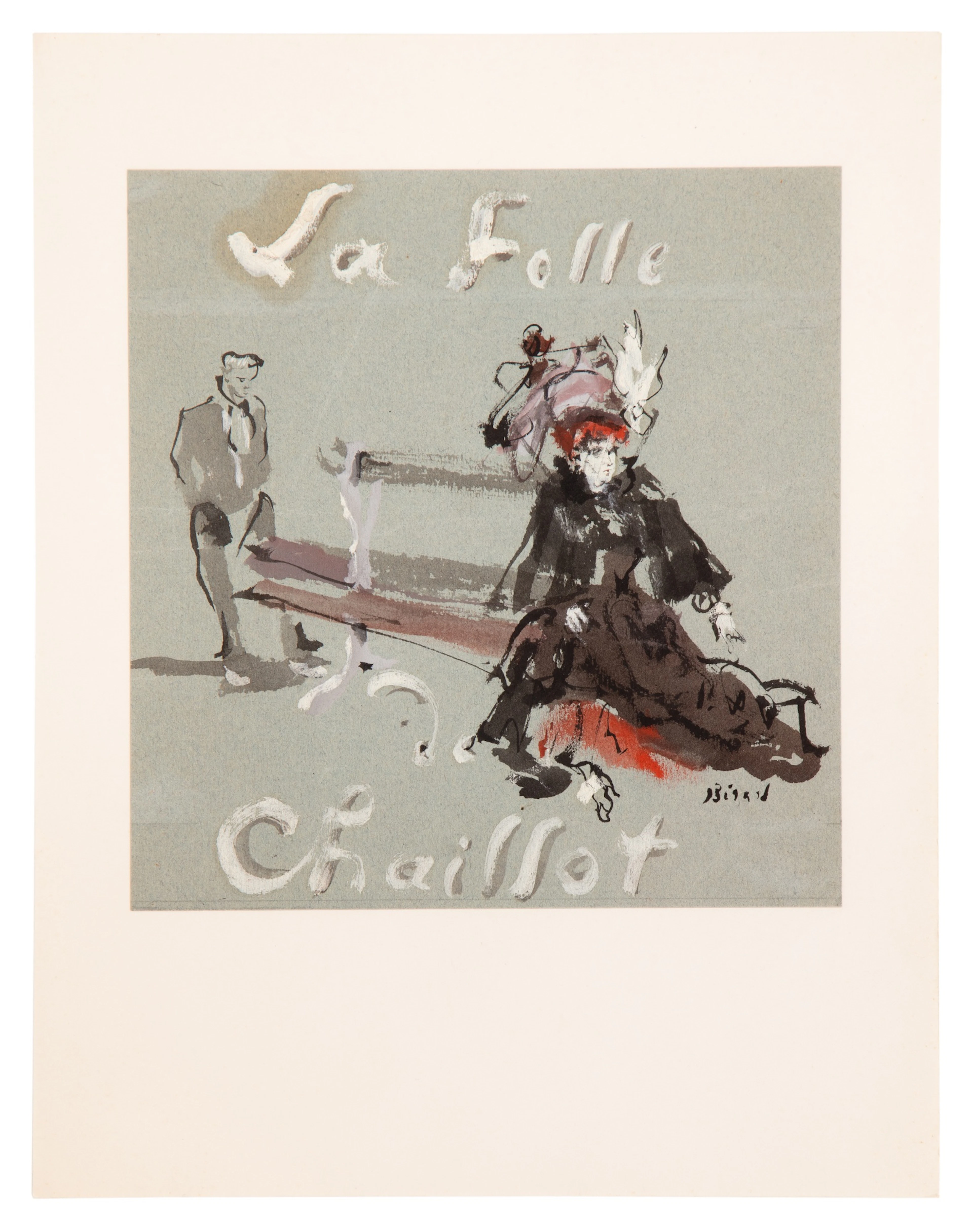36 dessins originaux pour La Folle de Chaillot de Giraudoux