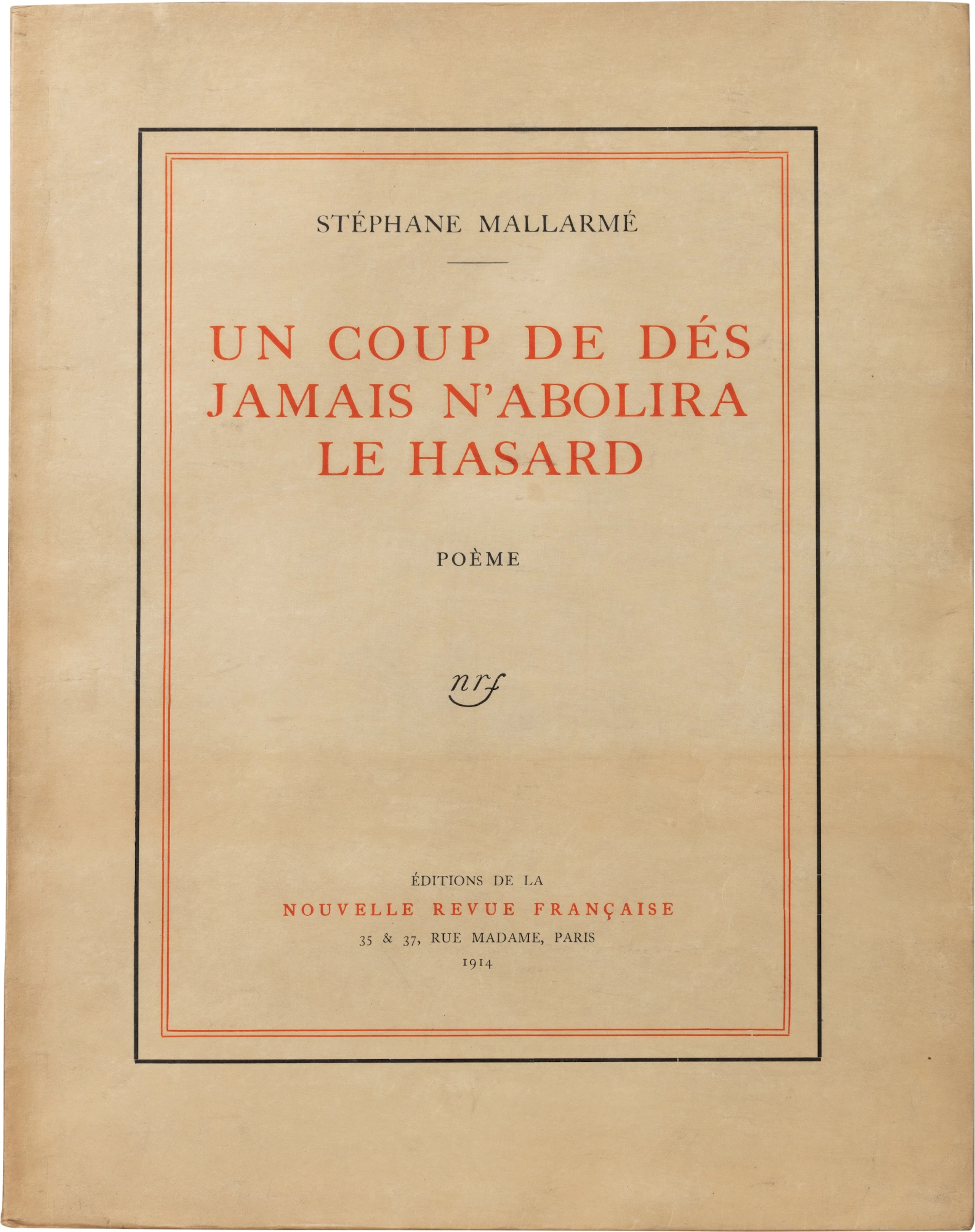 Un coup de dés jamais n'abolira le hasard