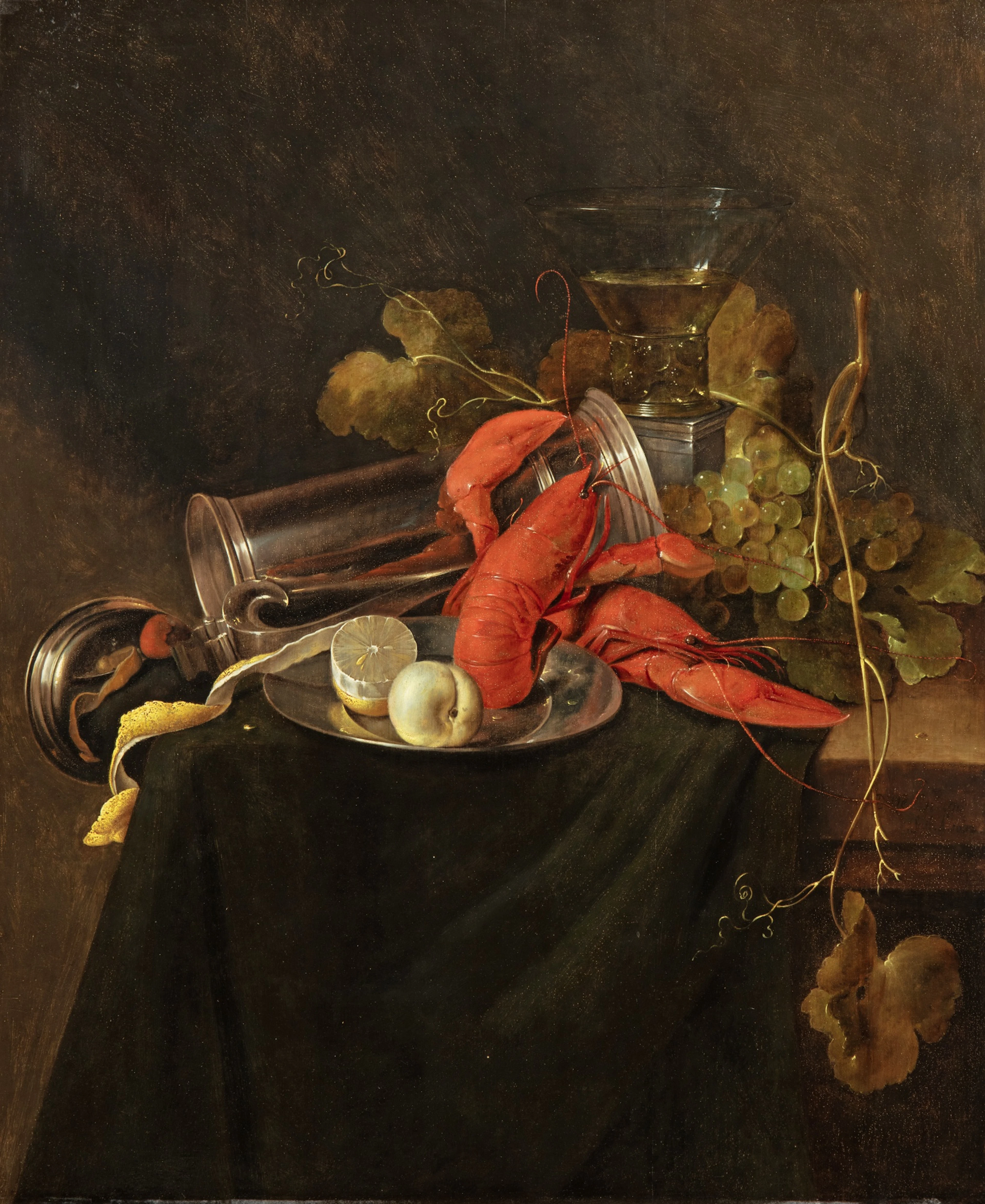 A Still Life of Lobsters and lemons | Nature morte au homard et aux citrons