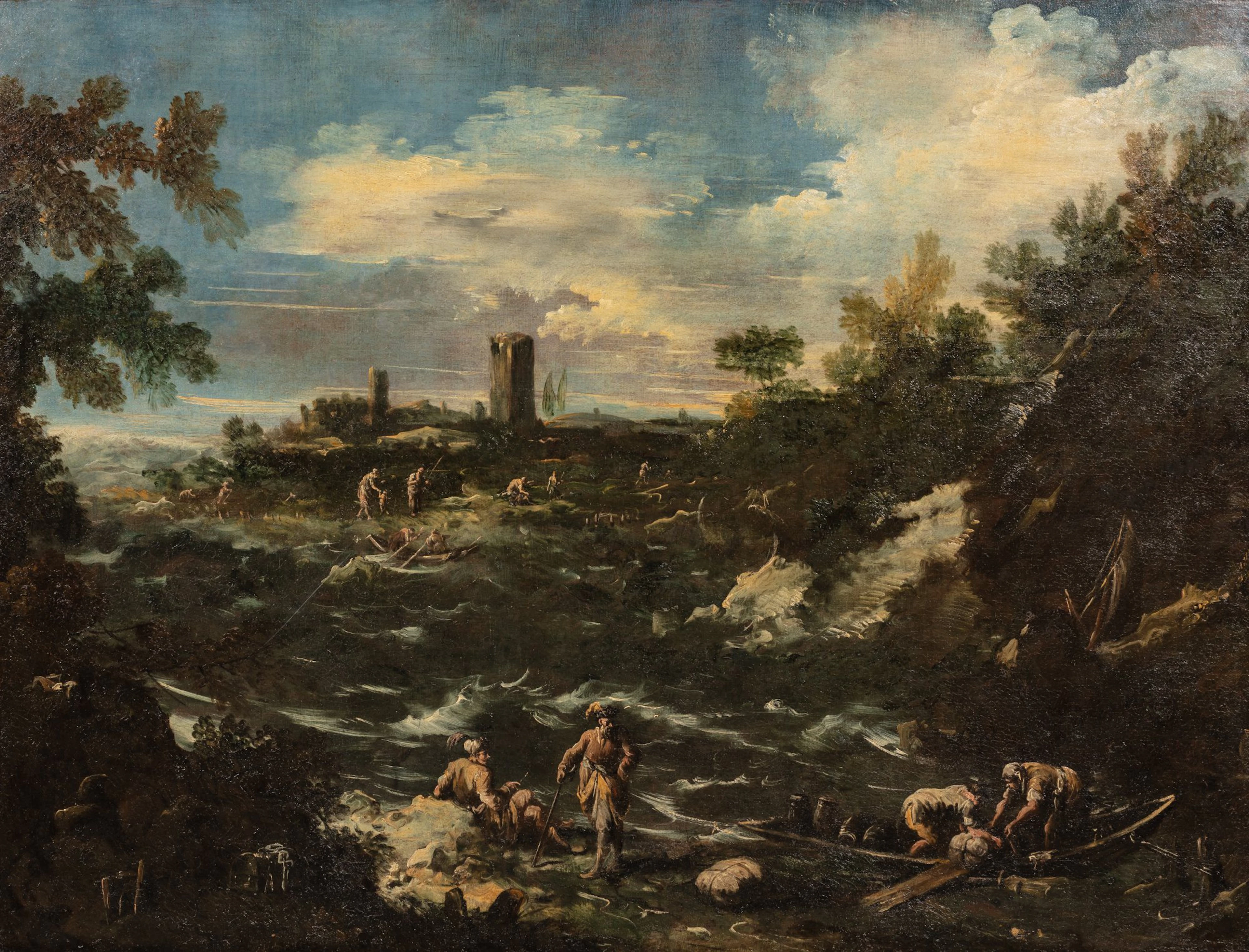 River landscape | Paysage fluvial animé