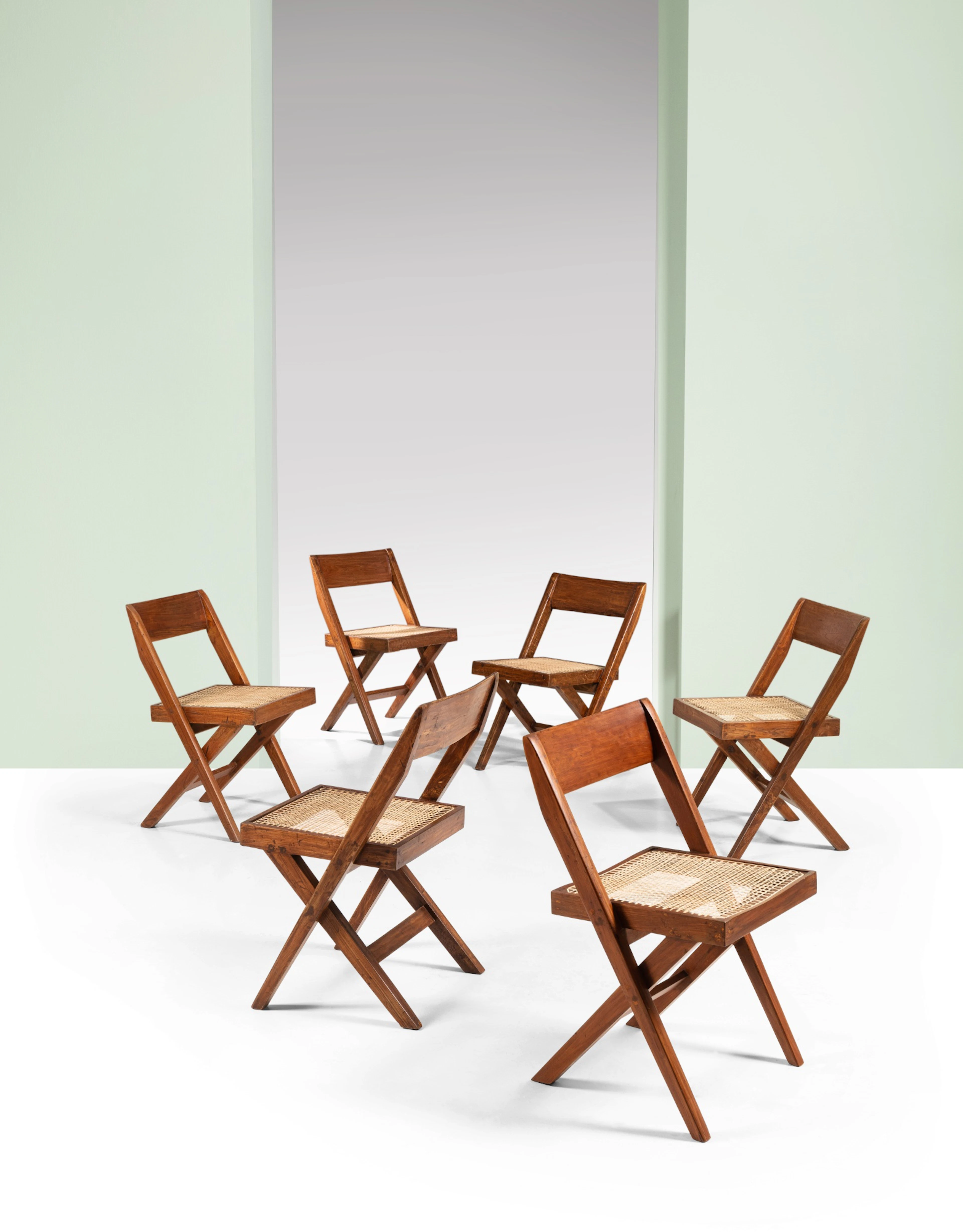 Suite de six chaises Library