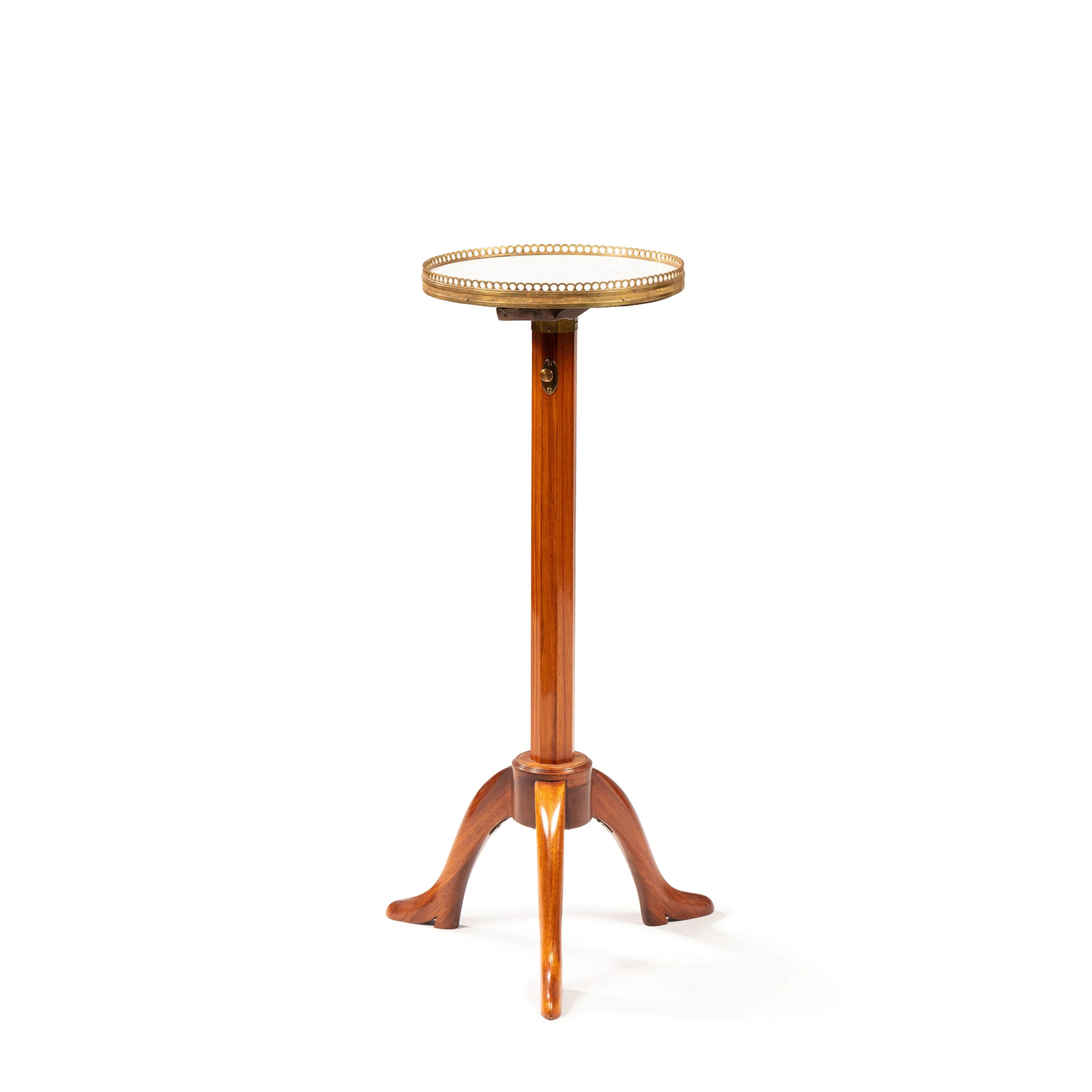 A late Louis XV gilt-brass mounted tulipwood and mahogany...