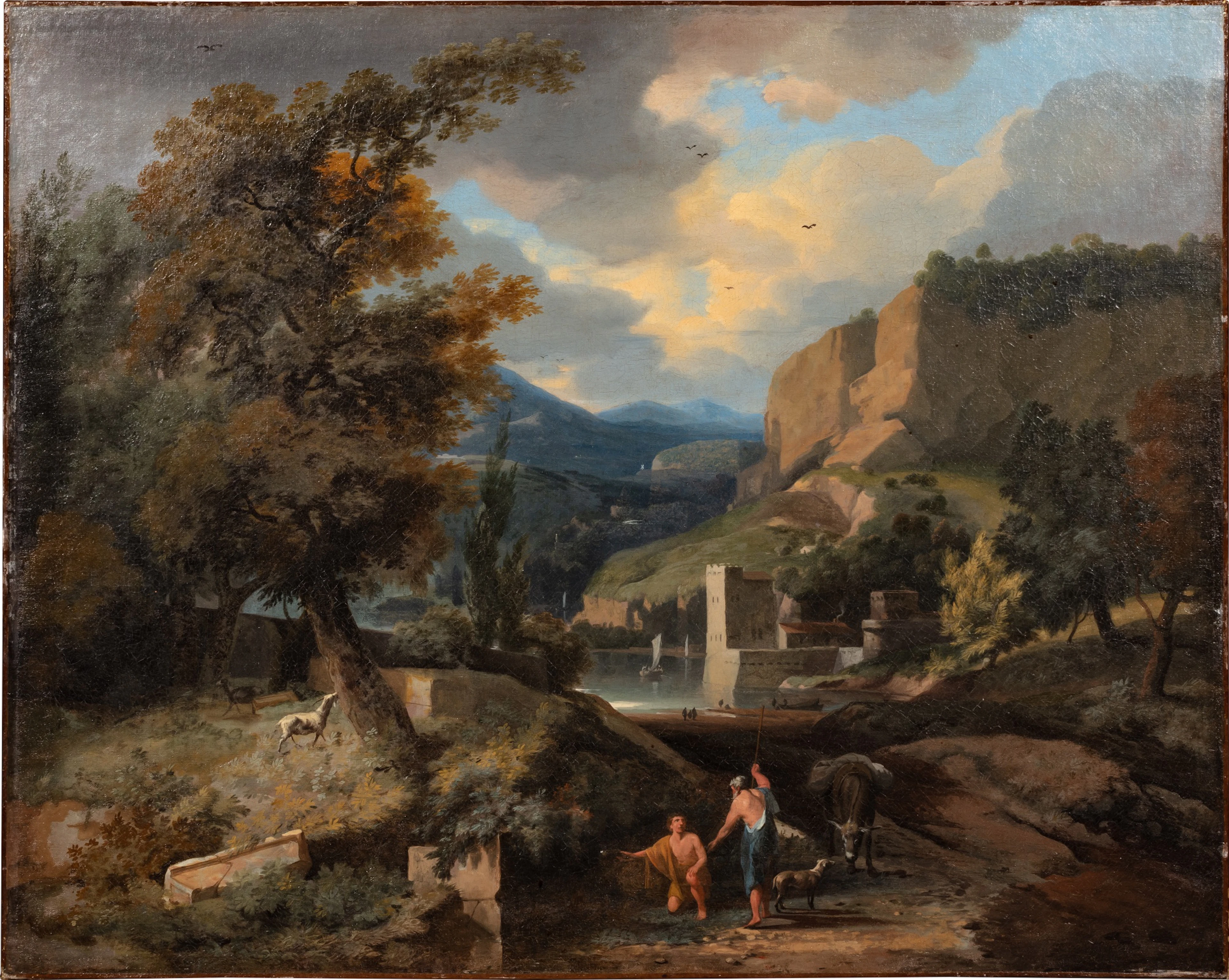 Wooded landscape with Diogène | Paysage boisé avec Diogène