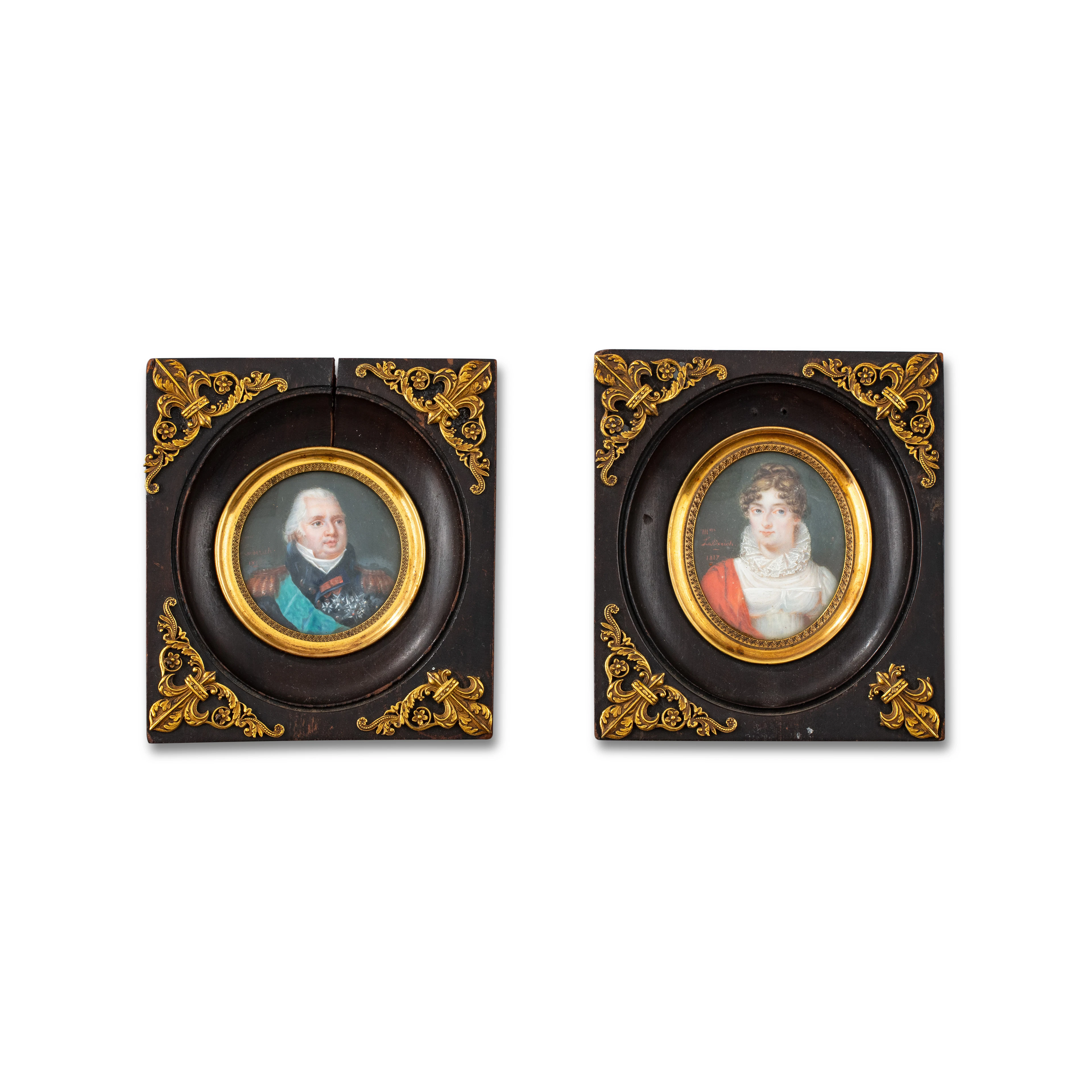 Two portrait miniatures of Marie-Therese of France