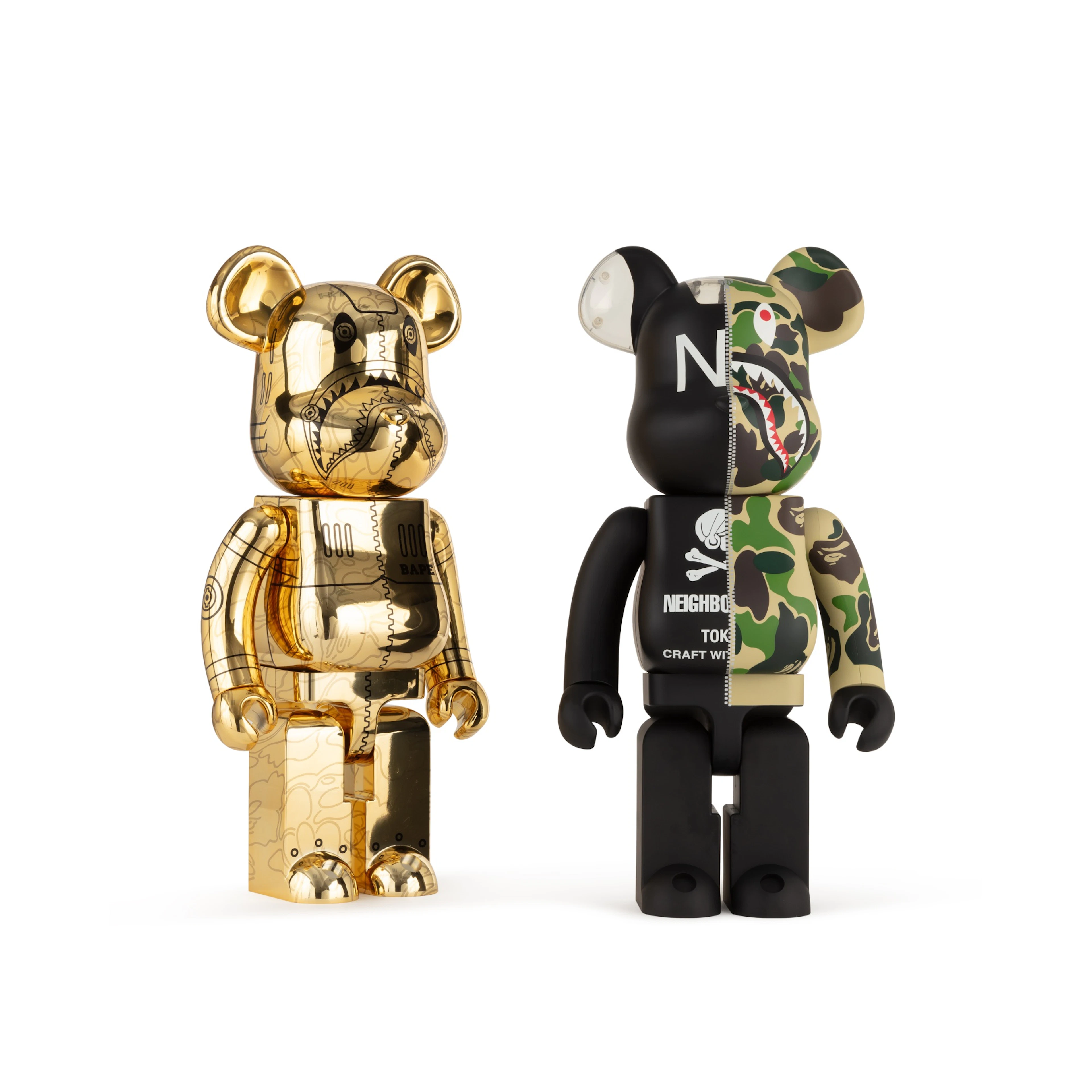 BEARBRICK x A Bathing Ape 1000% Set
