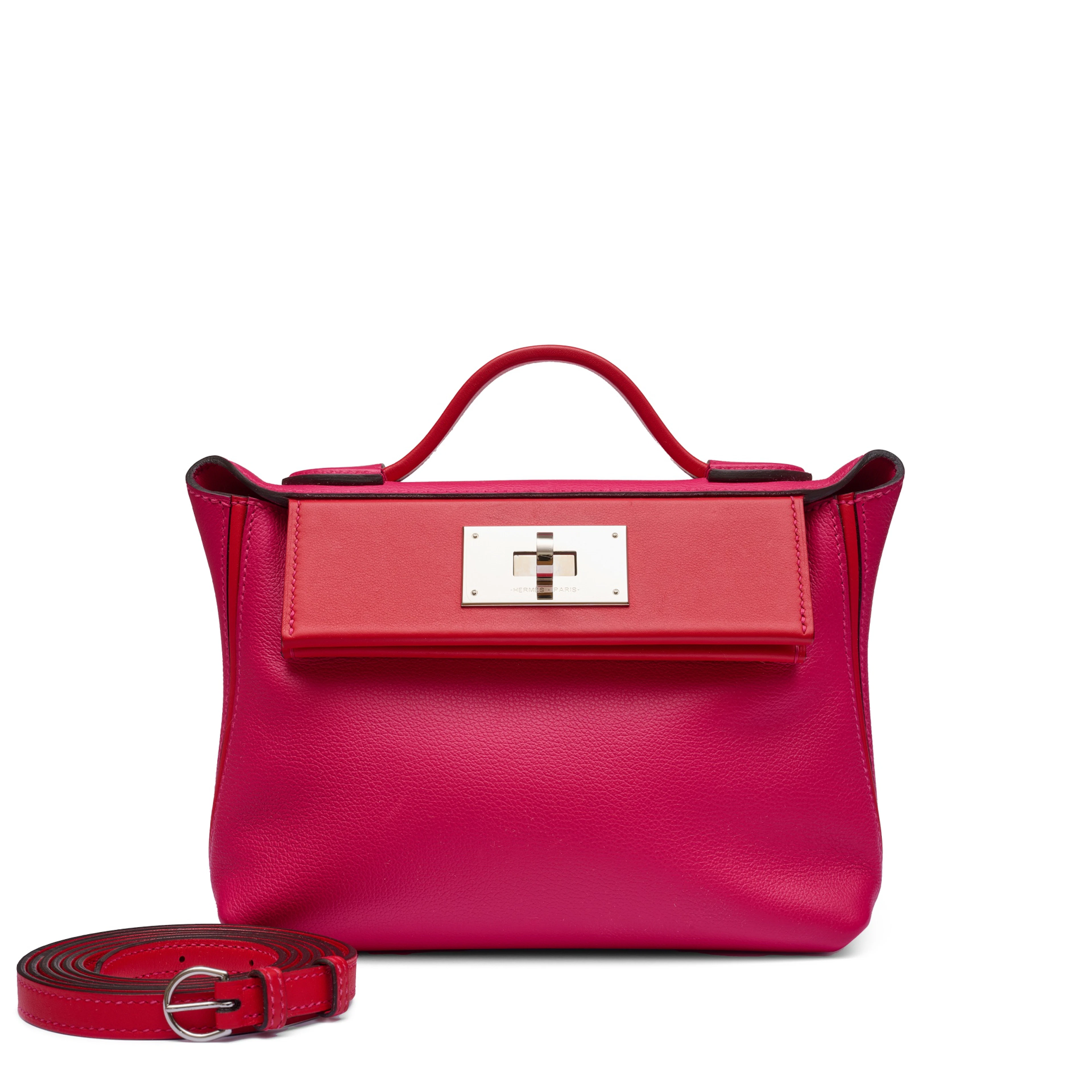 Rose Extreme Togo and Rouge Coeur Swift Mini 24/24 Palladium Hardware, 2021