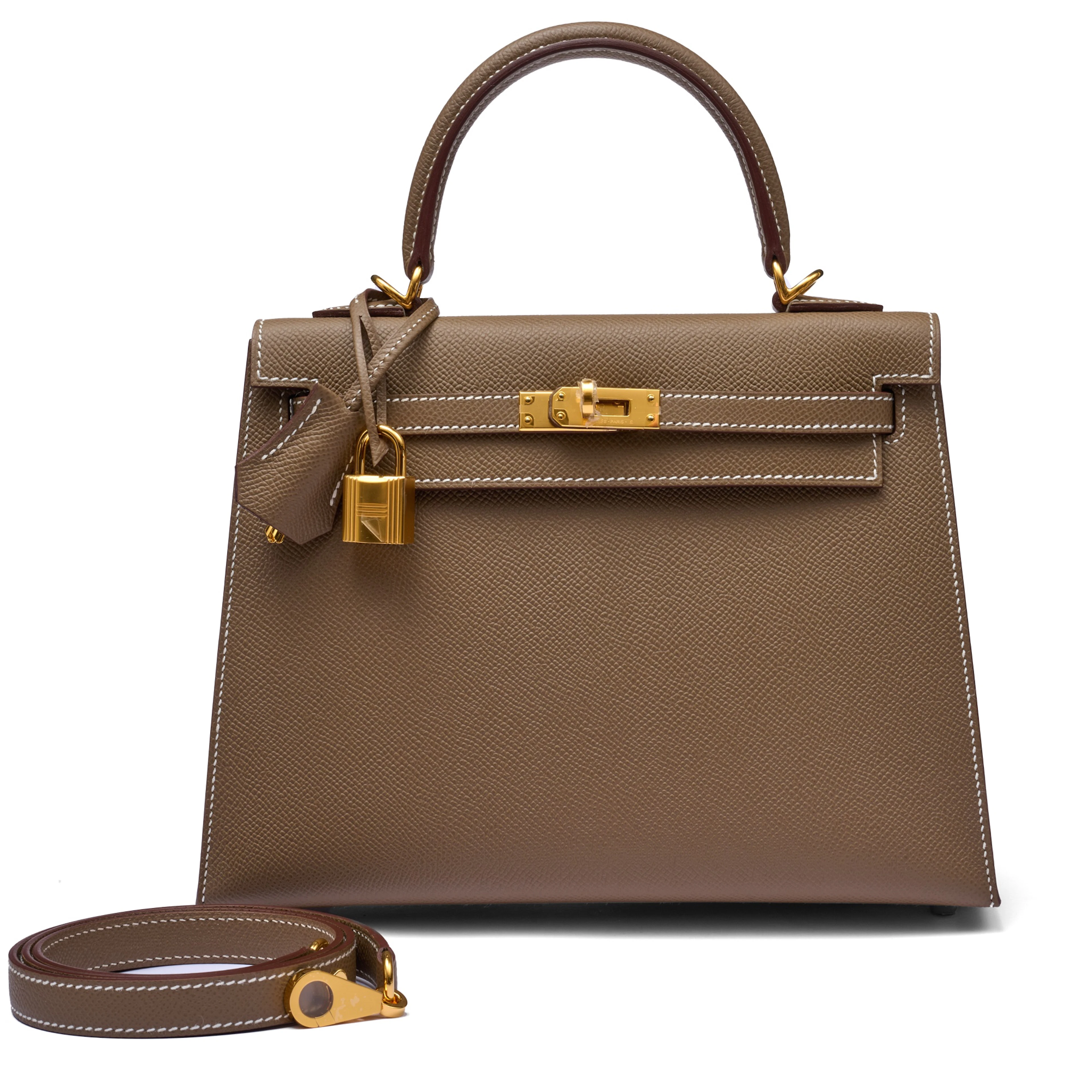 Etoupe Epsom Kelly 25 Sellier Gold Hardware, 2023