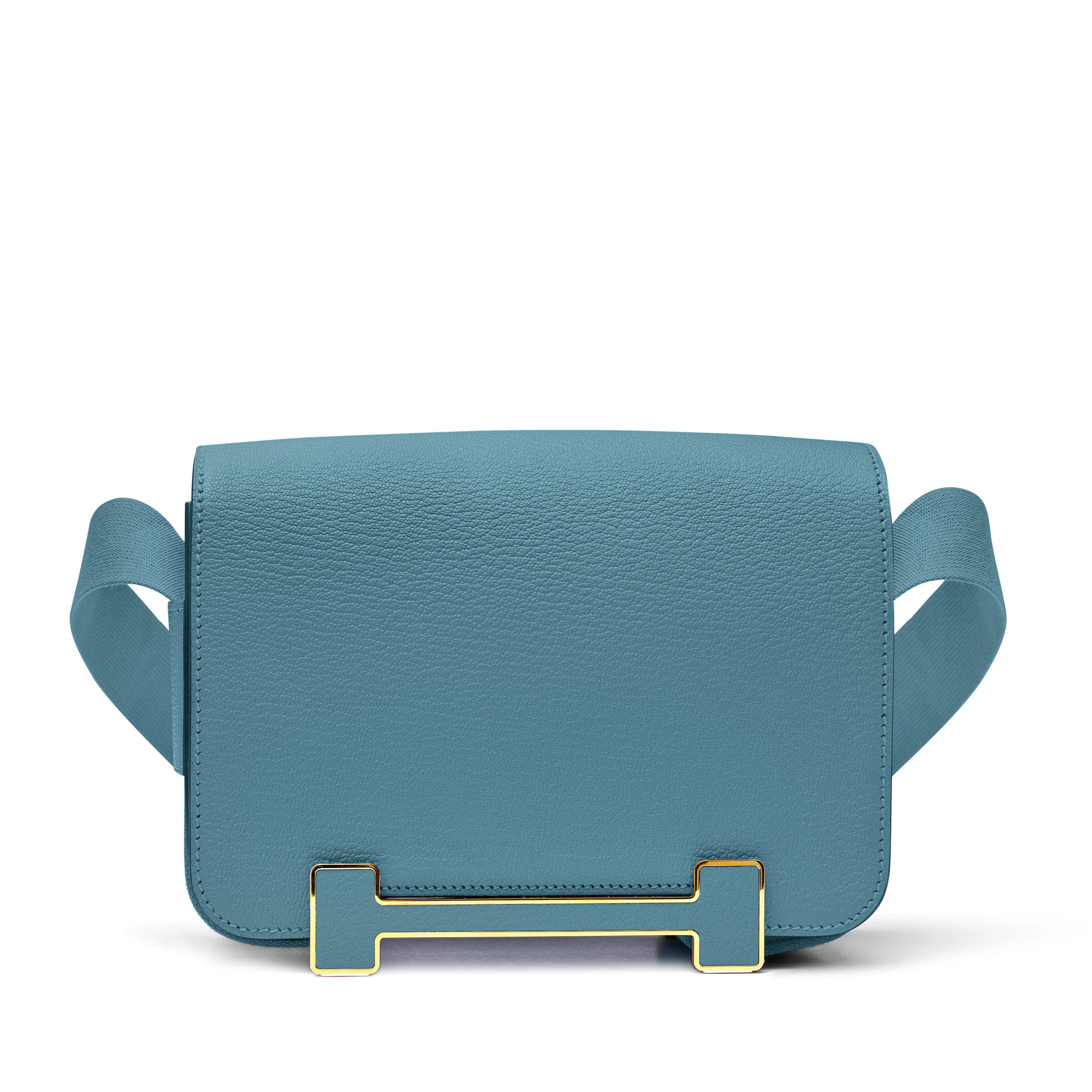Bleu Jean Chèvre Mysore Geta Bag Gold Hardware, 2024