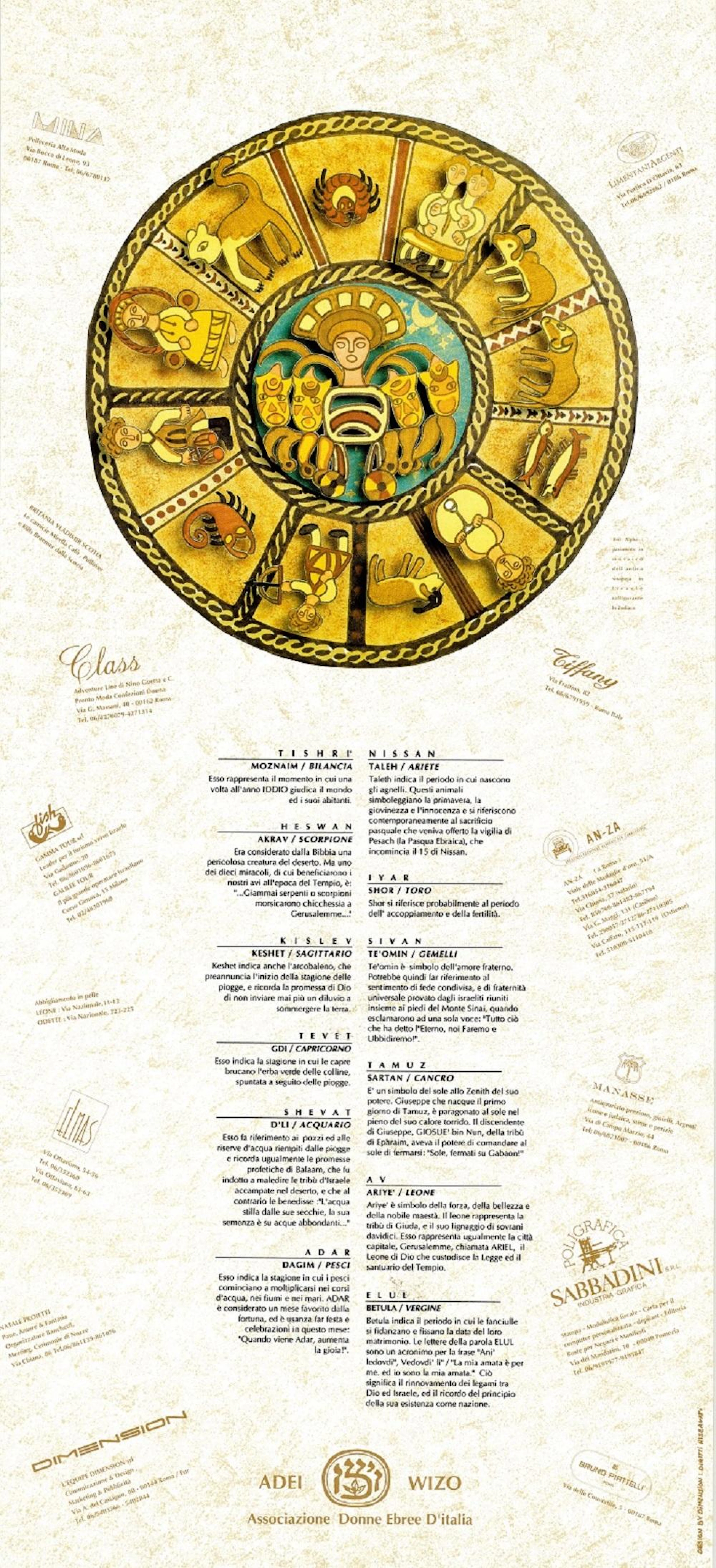 Adei Wizo, Associazione Donne Ebree D'italia, poster con segni zodiacali