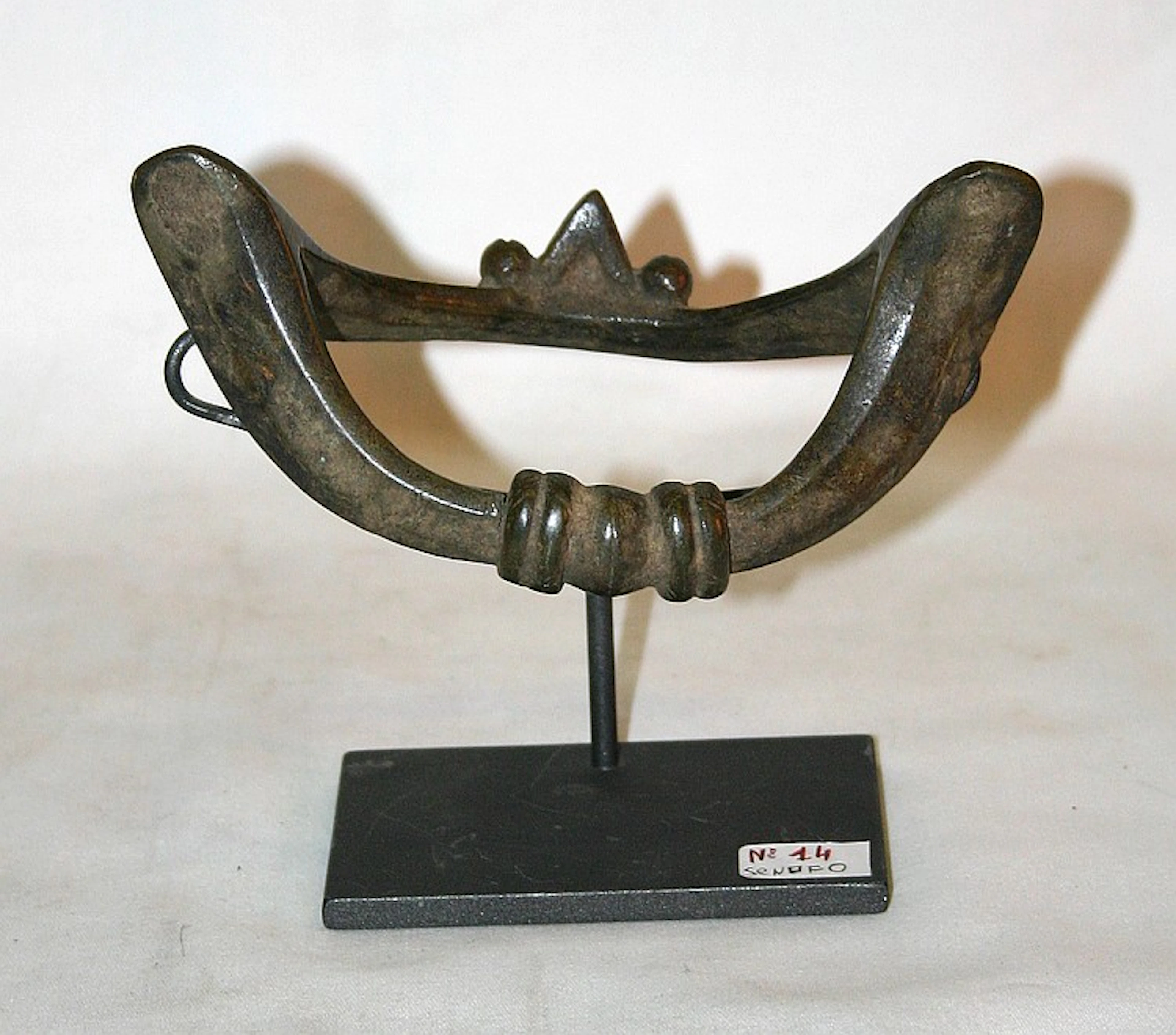 Senufo currency, Ivory Coast.Bronze anklet made with the los