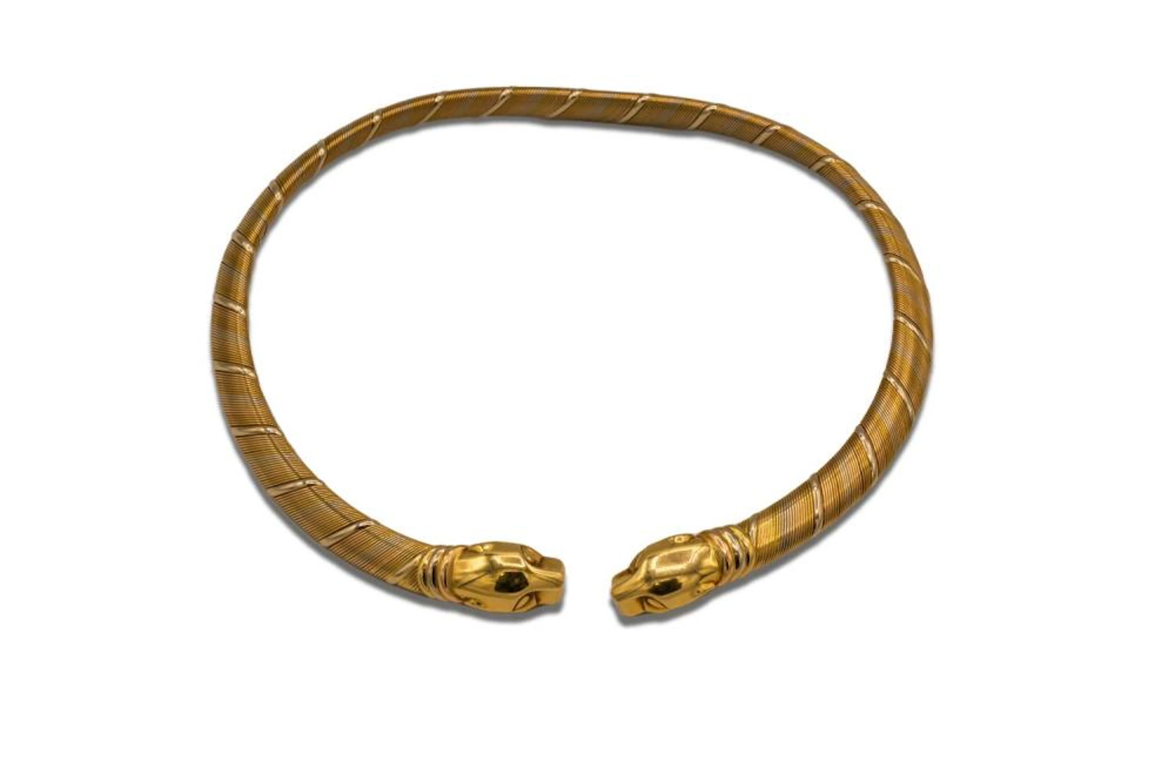 Cartier Panthere Cougar Wire Collana girocollo vintage anni '90