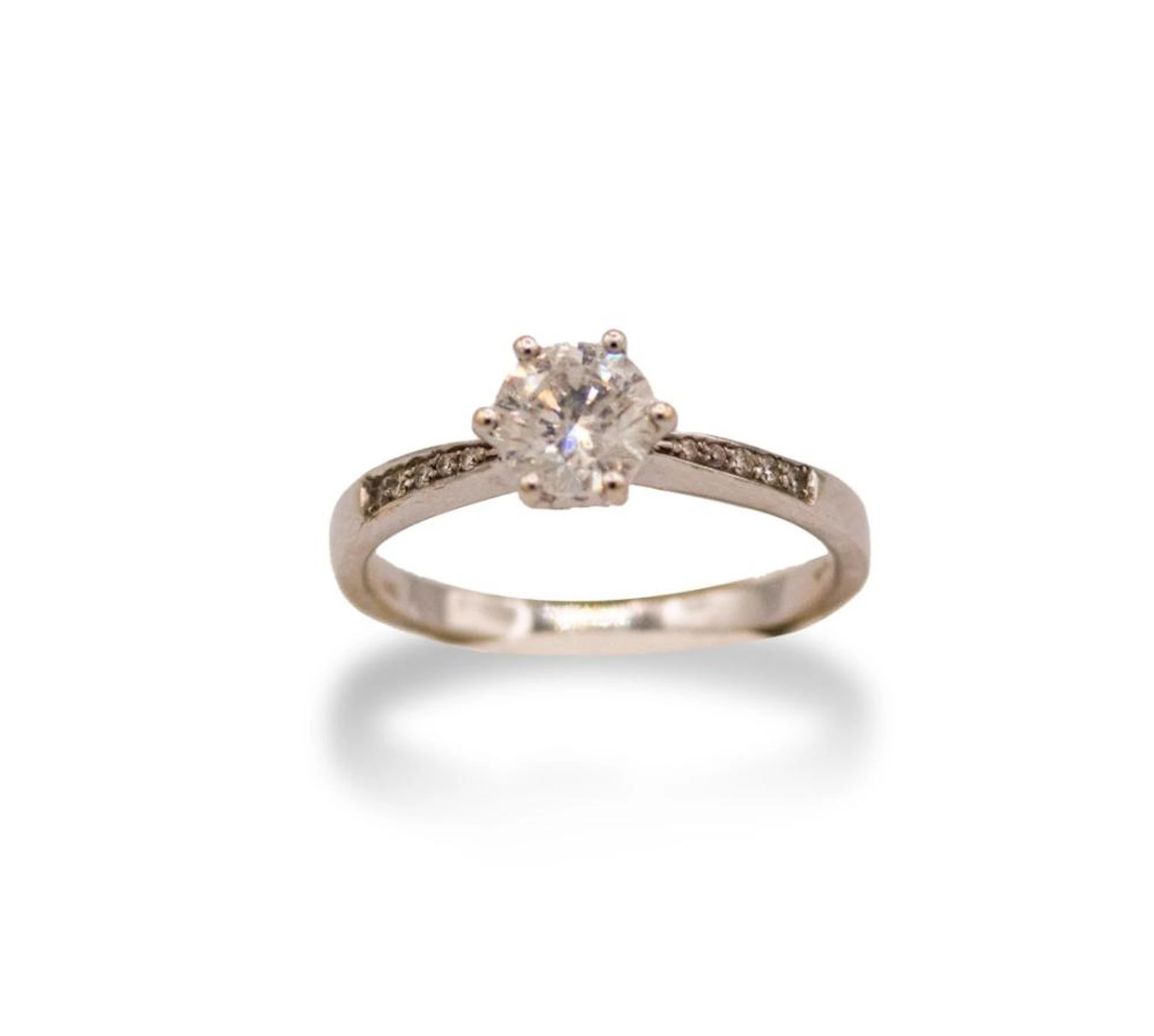 Anello con brillanti Ct 1,05 Certificato DGC