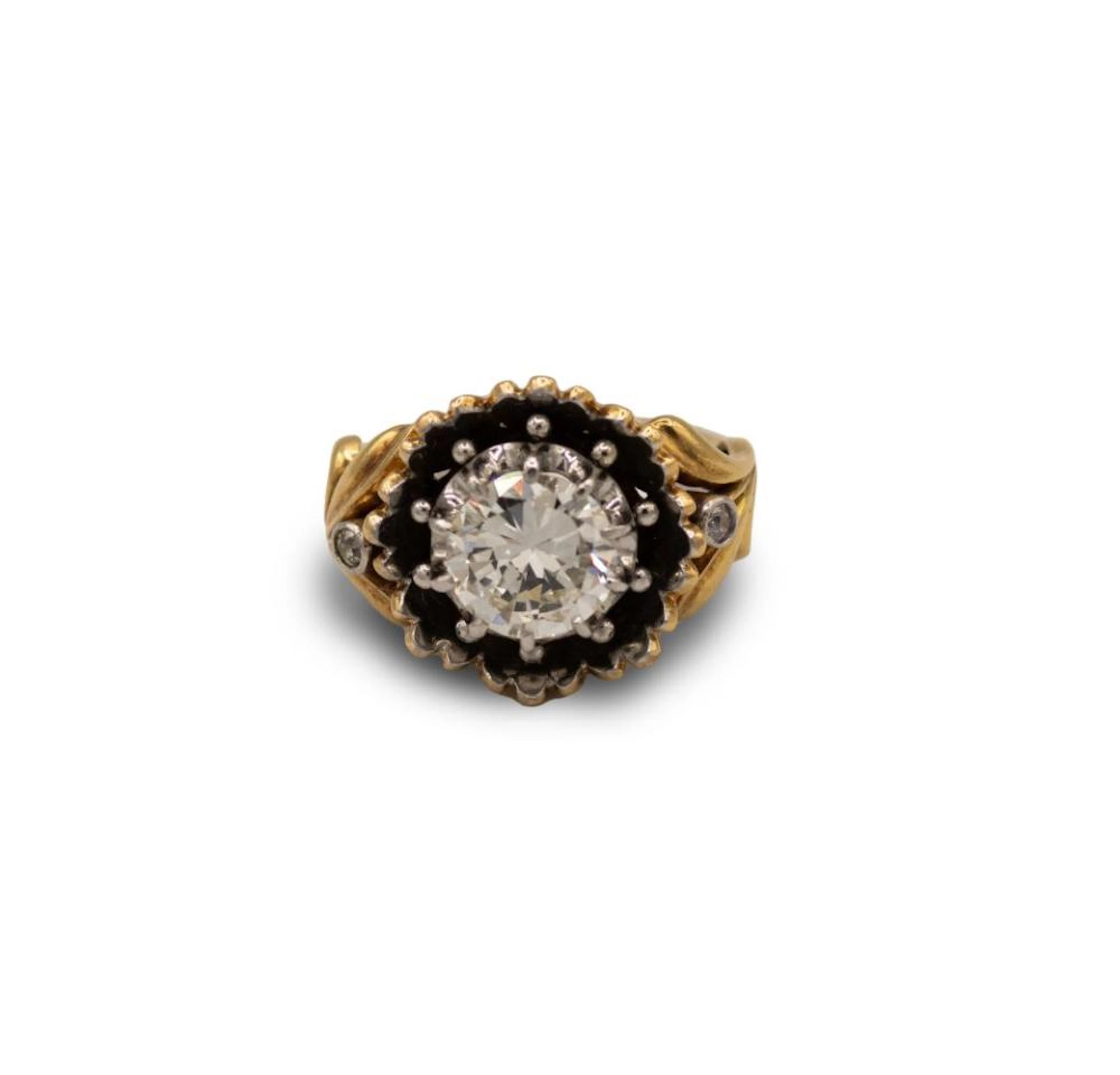 Anello con brillante ct 2,07 Marchio Fascio, Certificato
