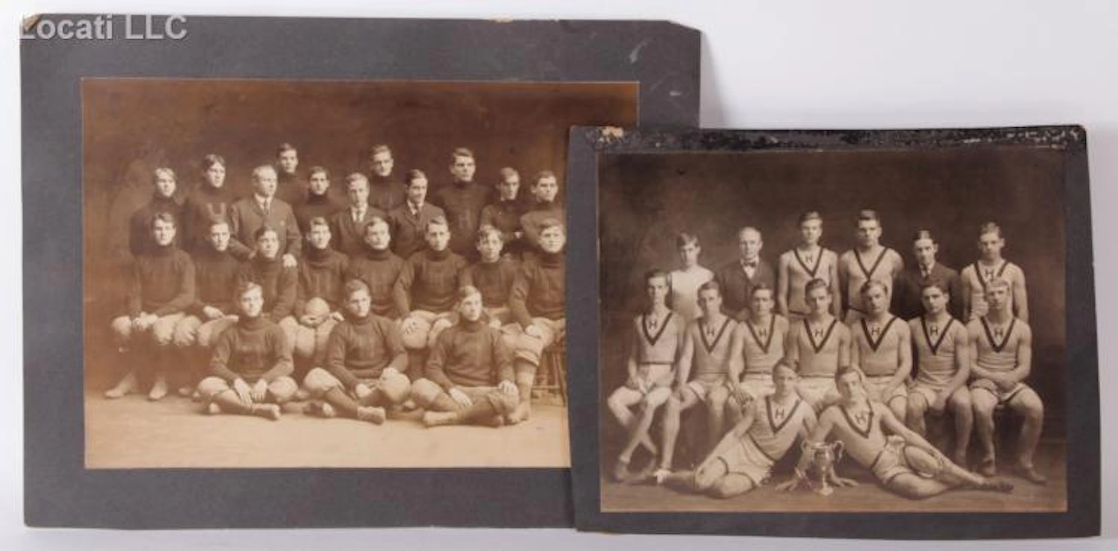 Two Early Athletic Team Photographs, Harvard