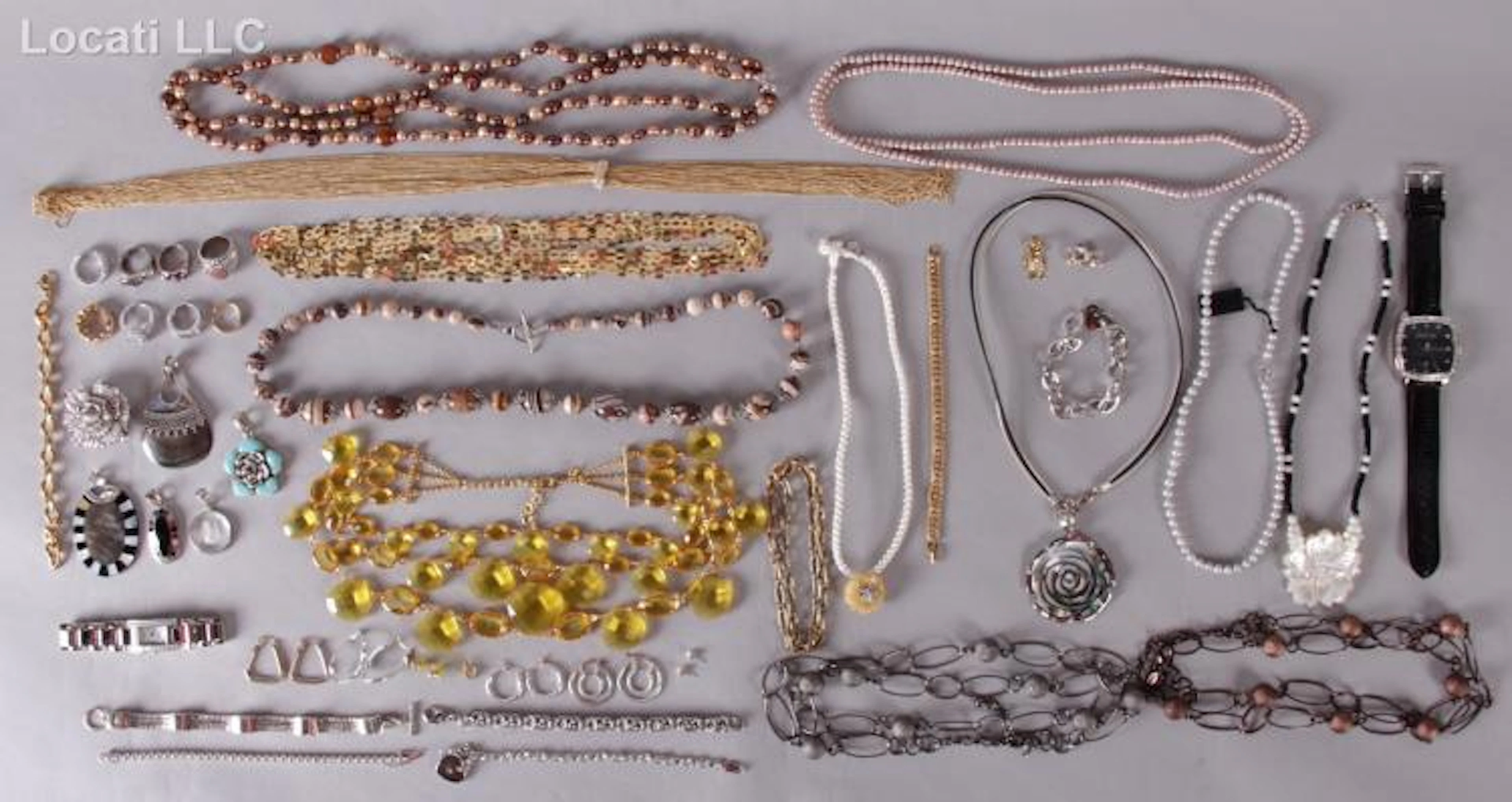 An Estate Lot of Costume Jewelry Including 14K Gold