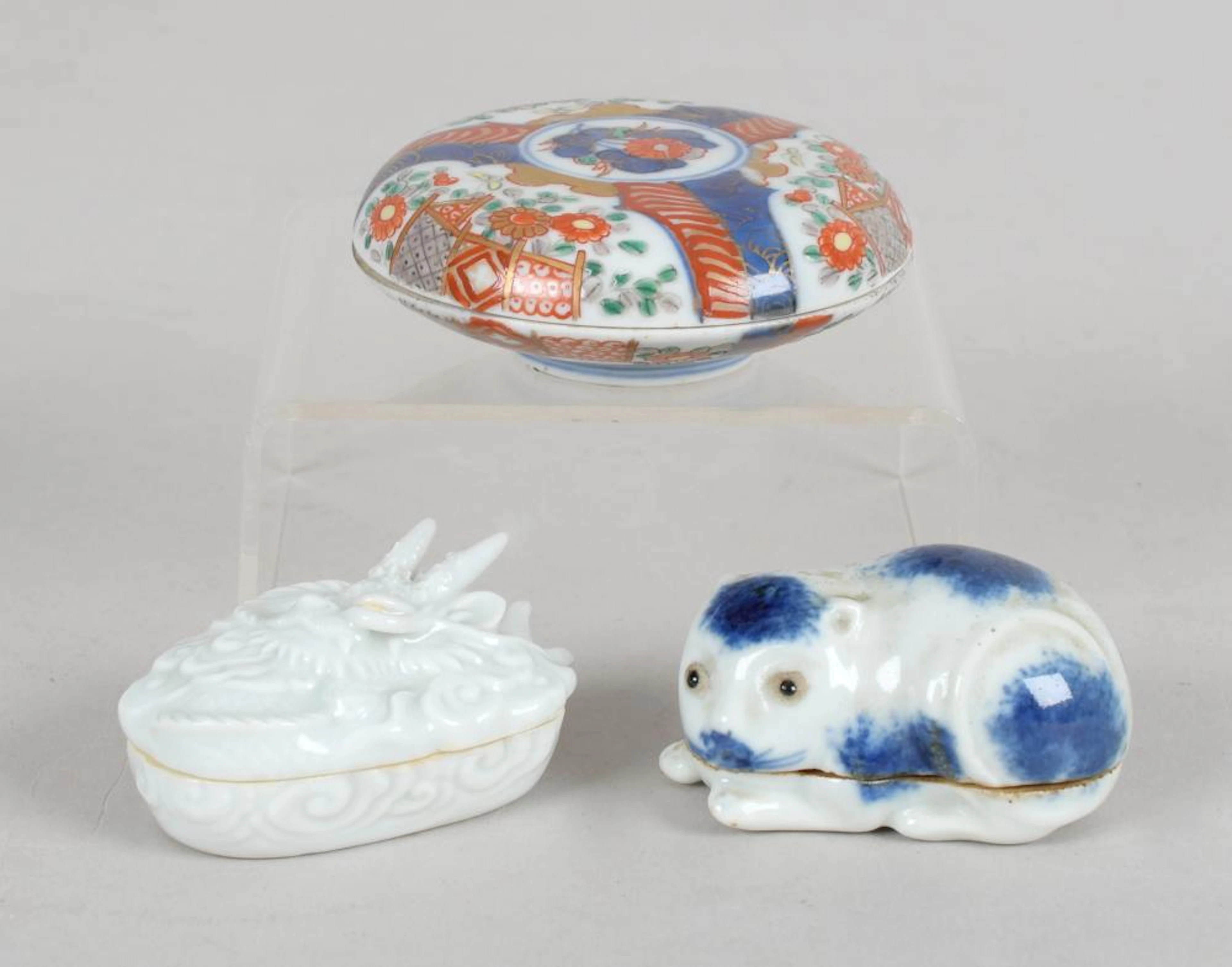 Three Small Japanese Porcelain Boxes