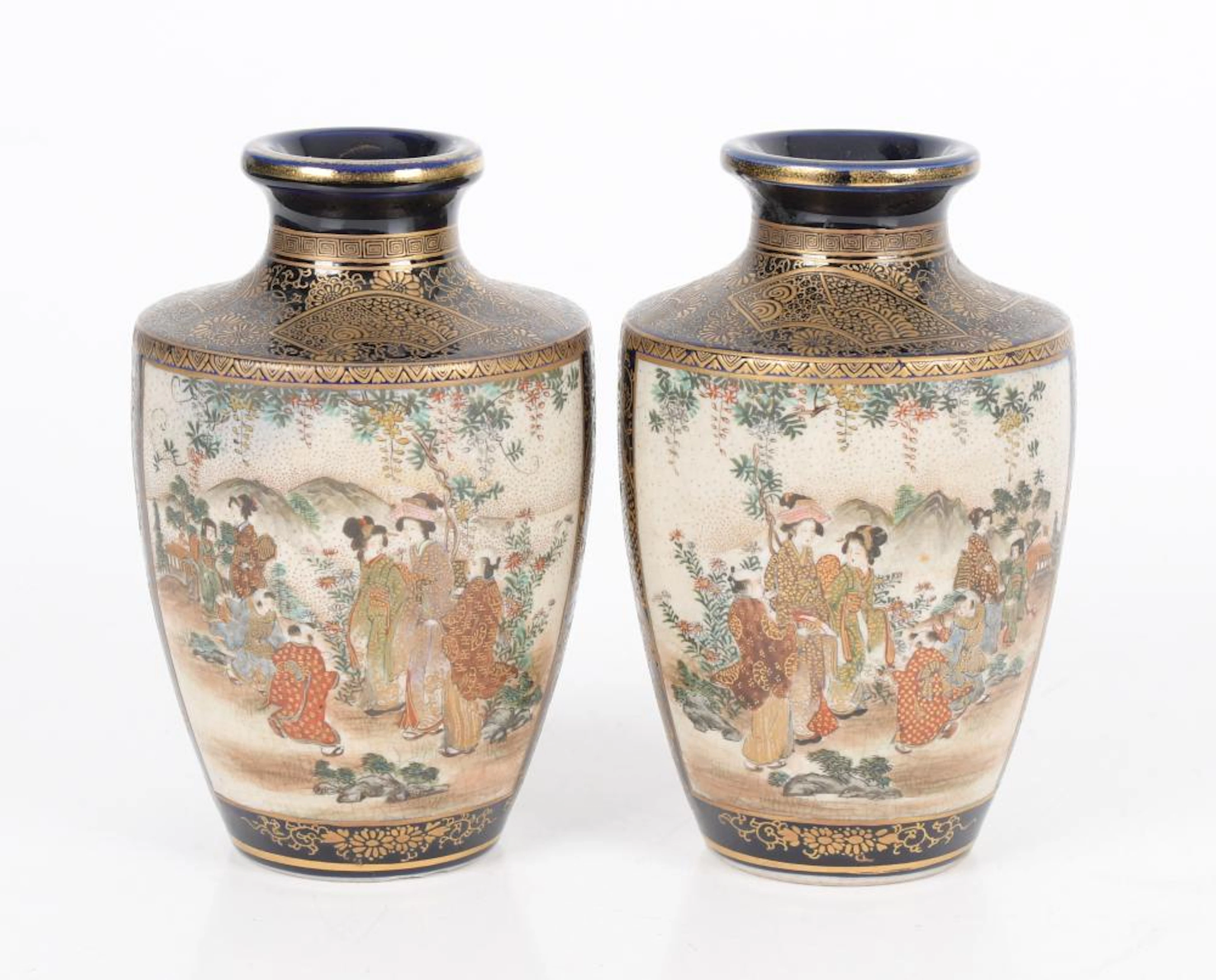A Pair of Satsuma Vases