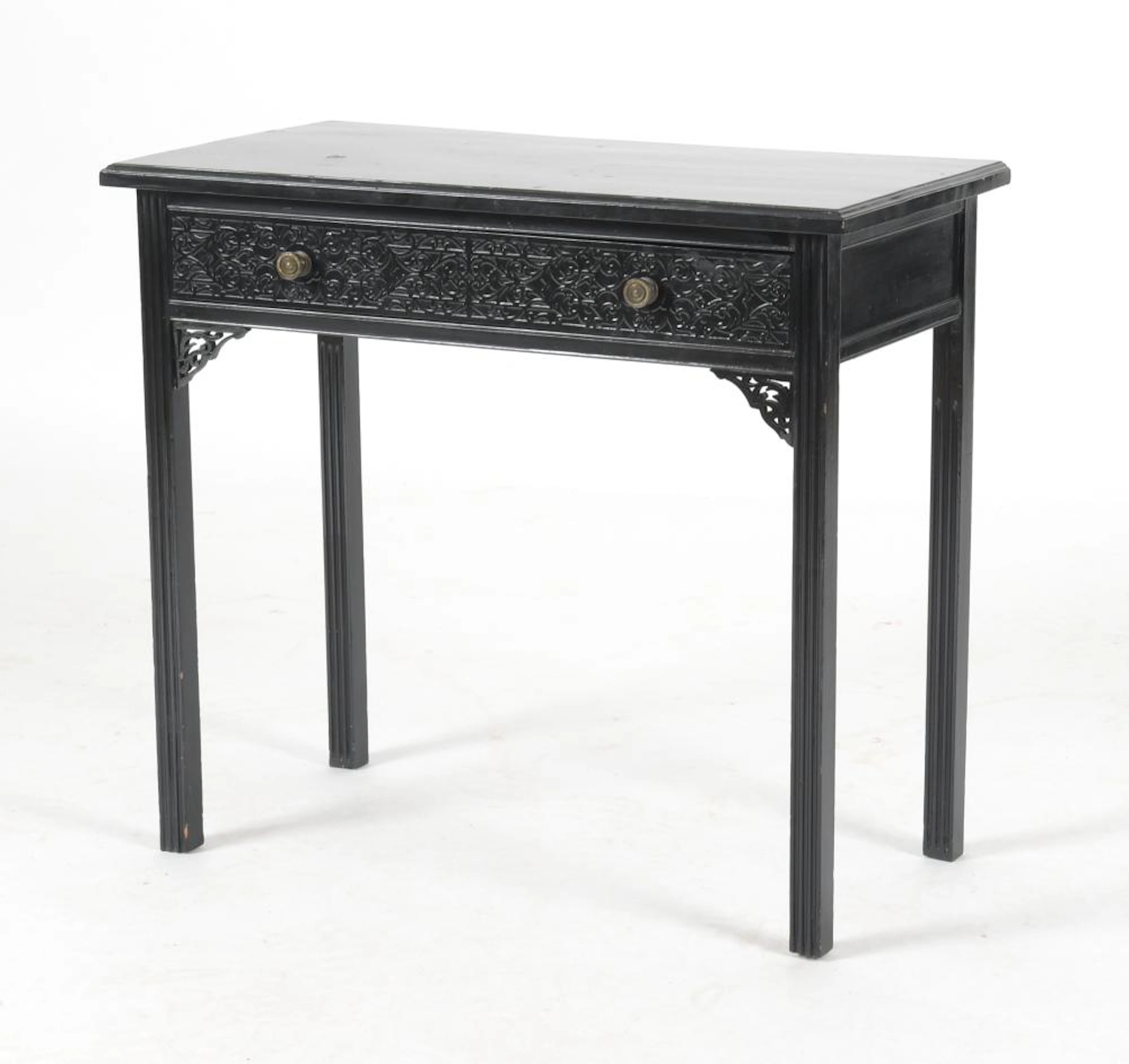 George III Style Ebonized Mahogany Side Table