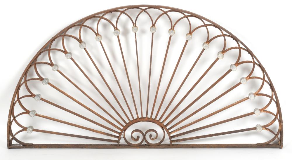 Wrought Iron Demilune Architectural Element