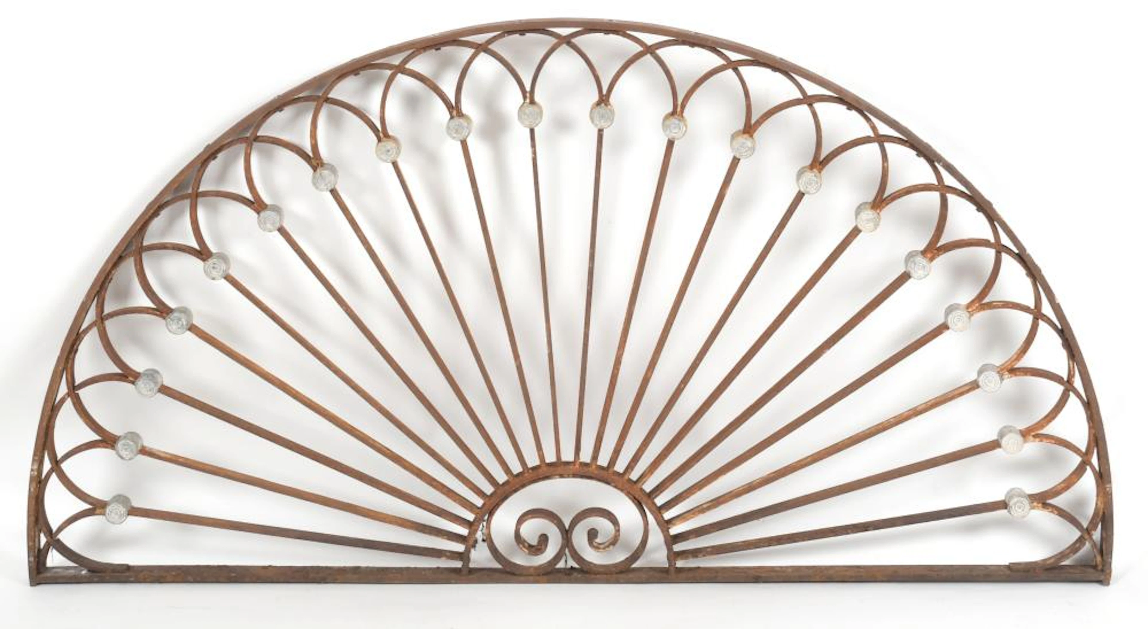 Wrought Iron Demilune Architectural Element