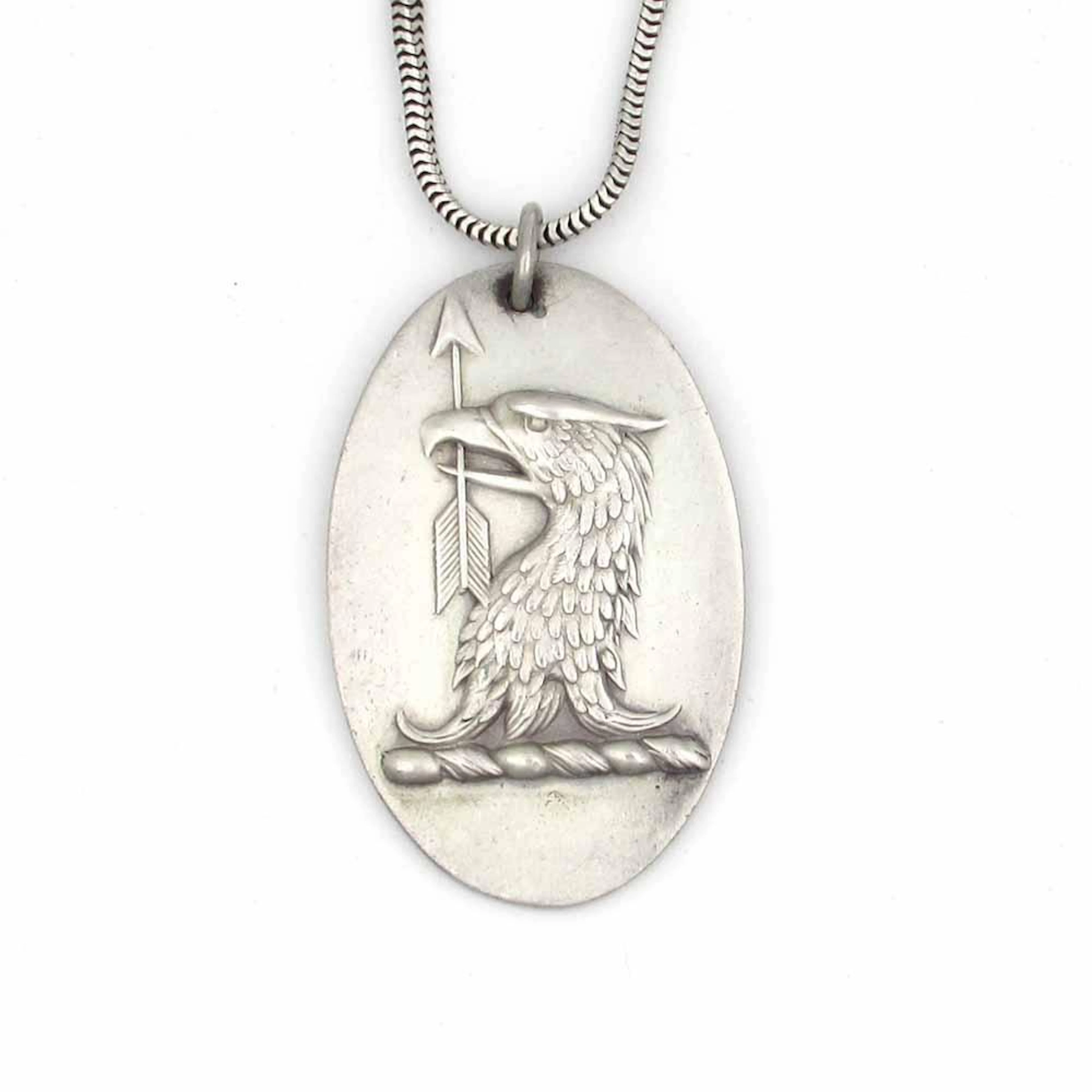 Tiffany & Co Sterling Eagle with Arrow Pendant Necklace