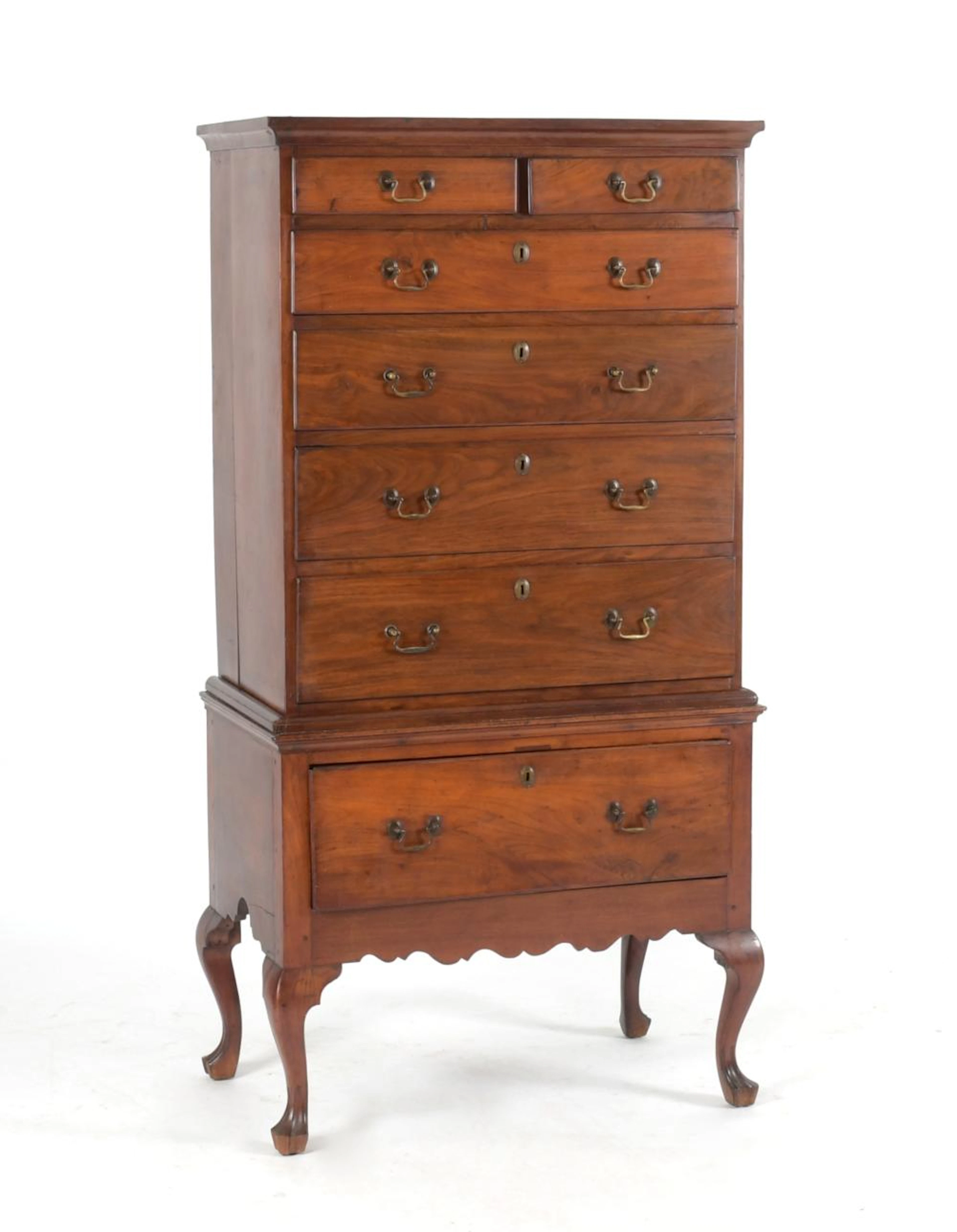 Pennsylvania Queen Anne Walnut High Chest of Drawers