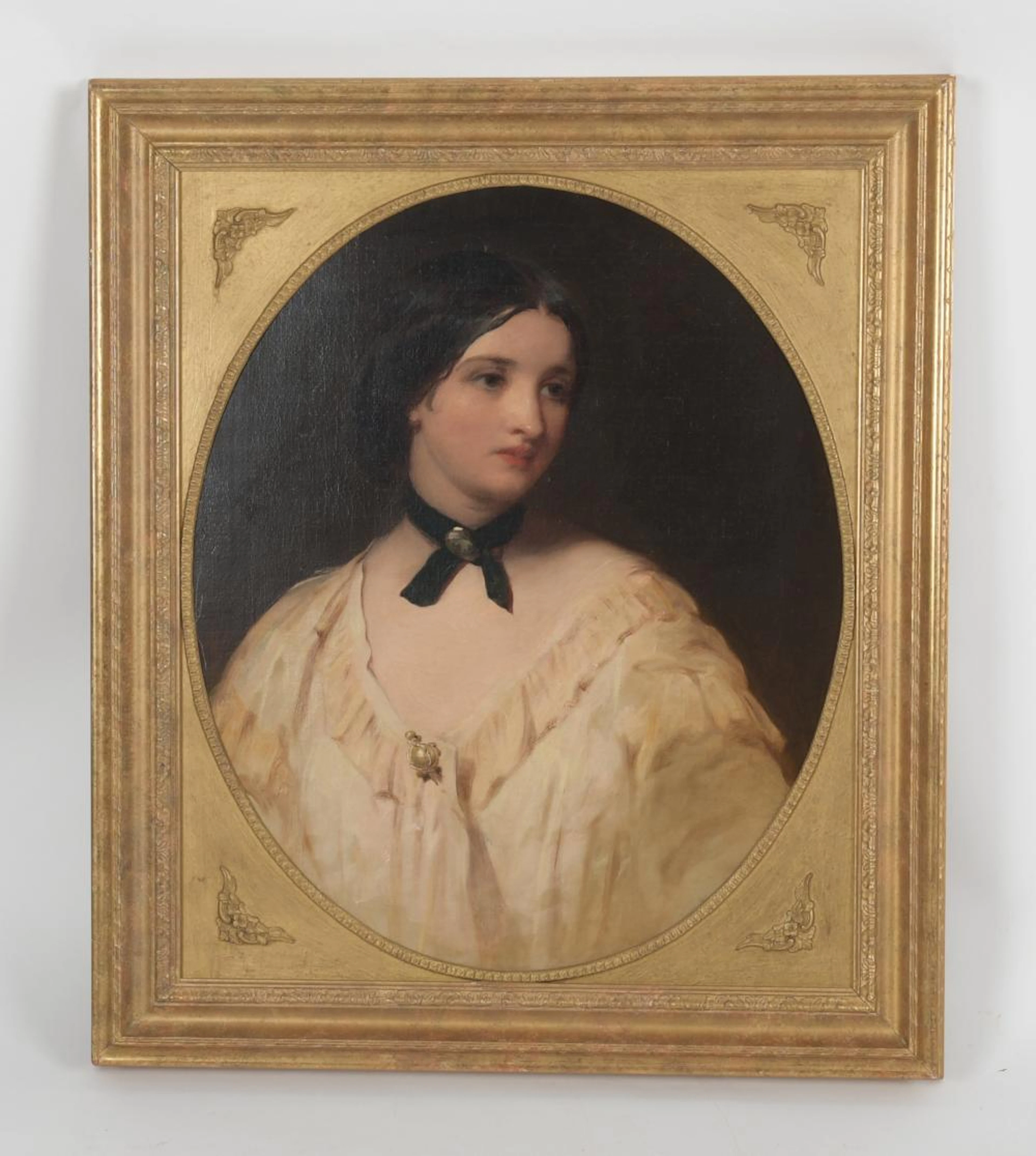 Continental School, 19th Century, Portrait of a Young Woma