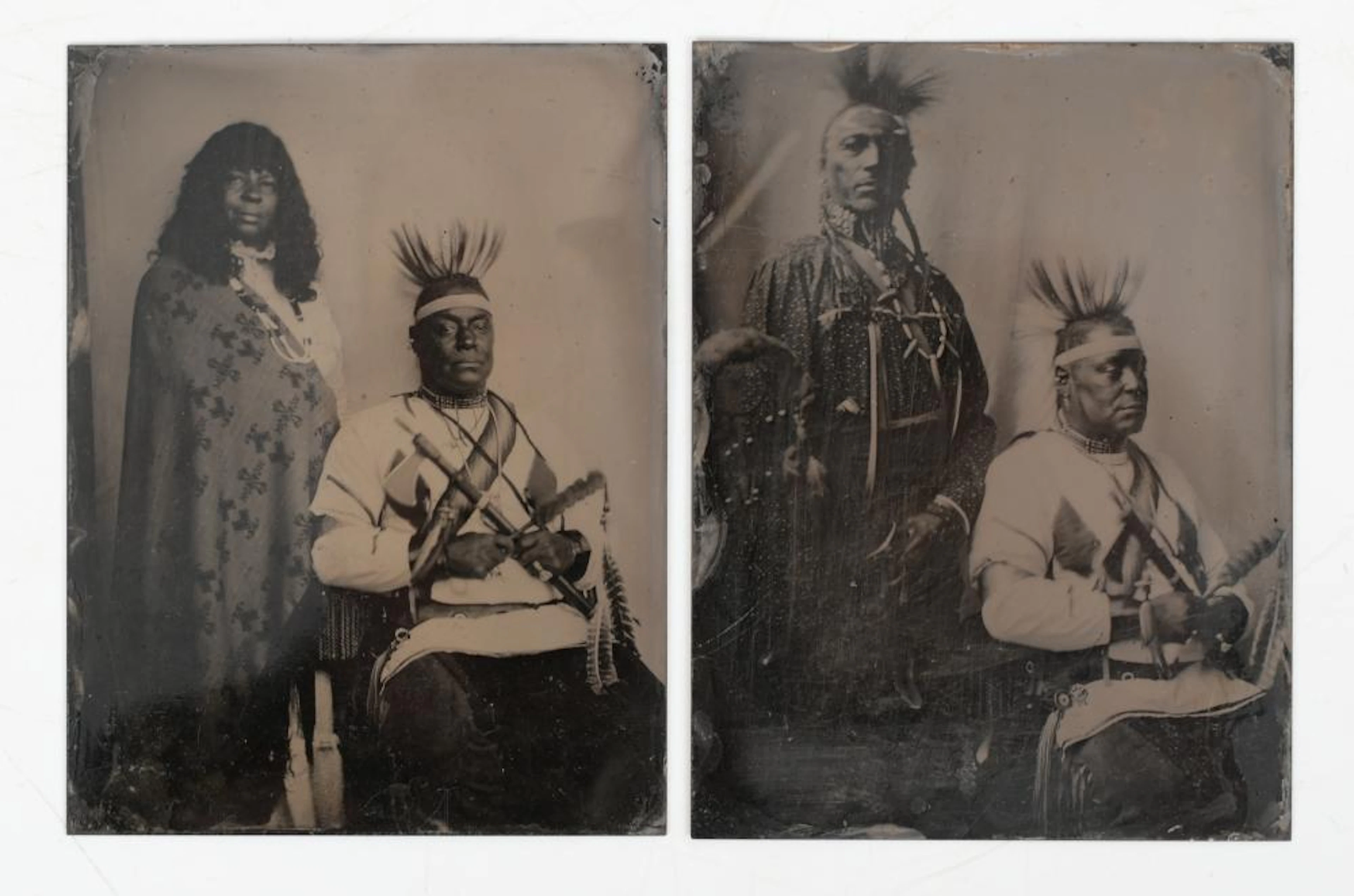 Two 19th Century Tintypes, Native Americans