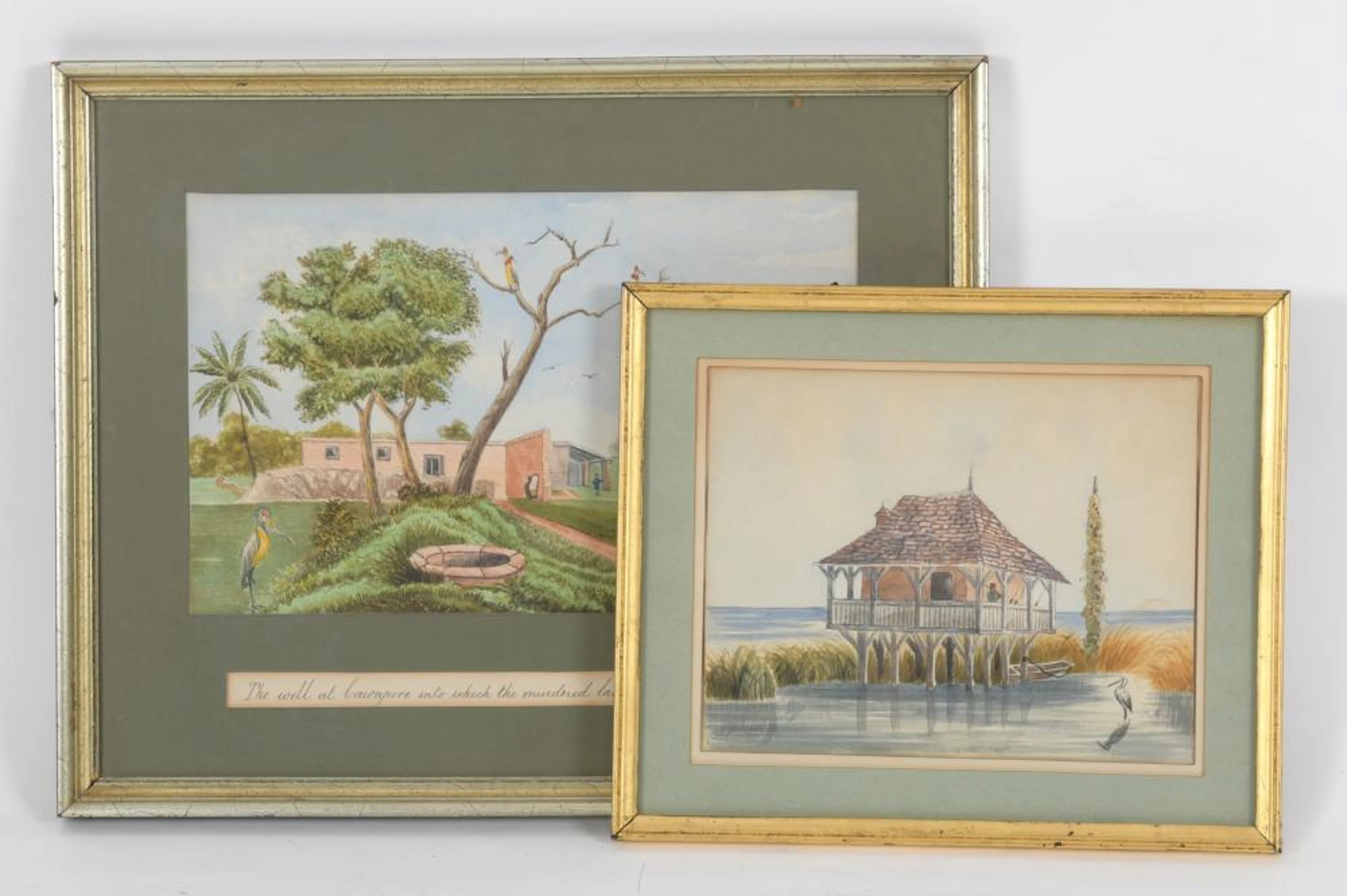 Two Watercolors, 19th Century; British Colonial Interest