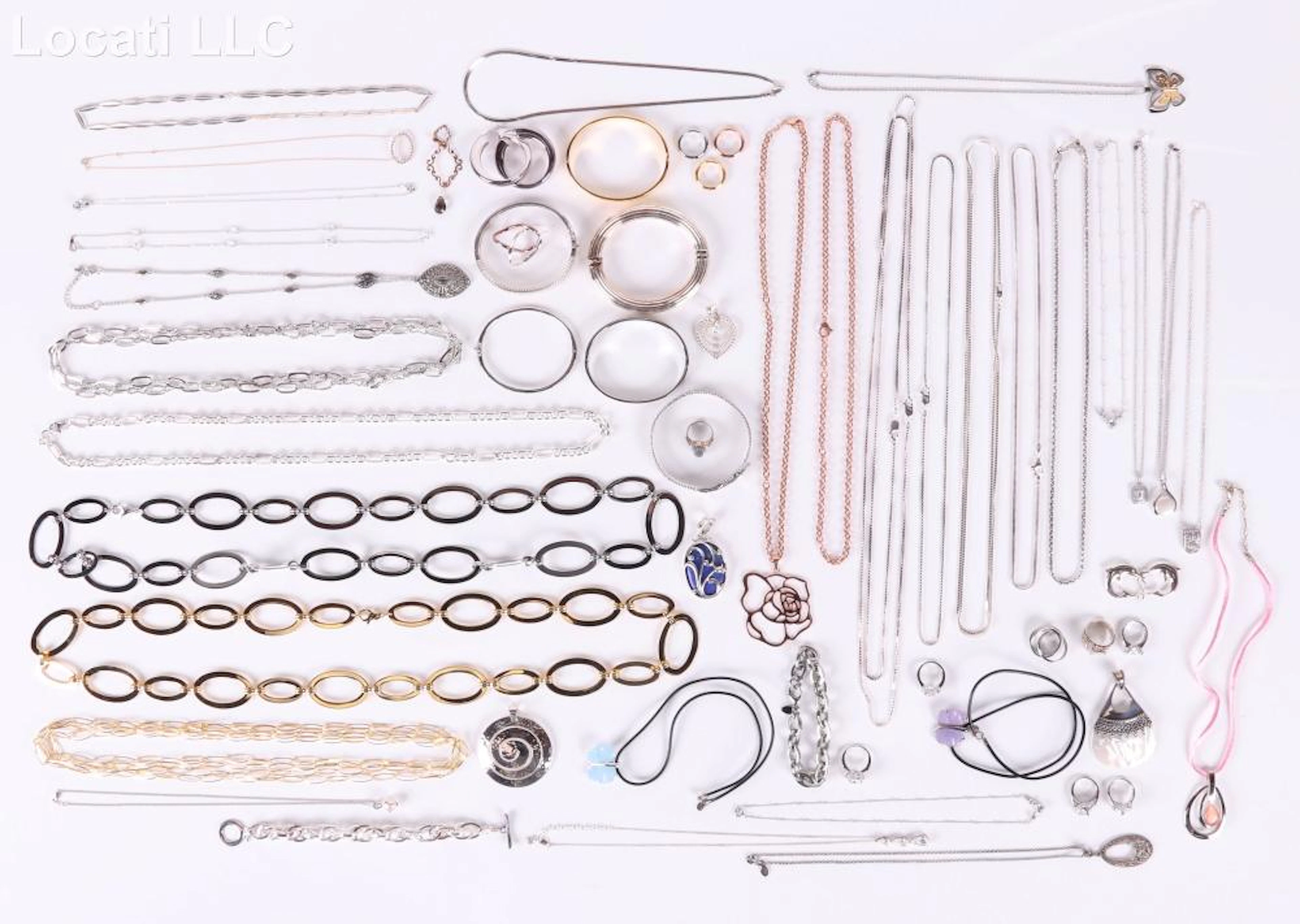 An Estate Lot of Costume Jewelry, Including Sterling, 14K, 18K