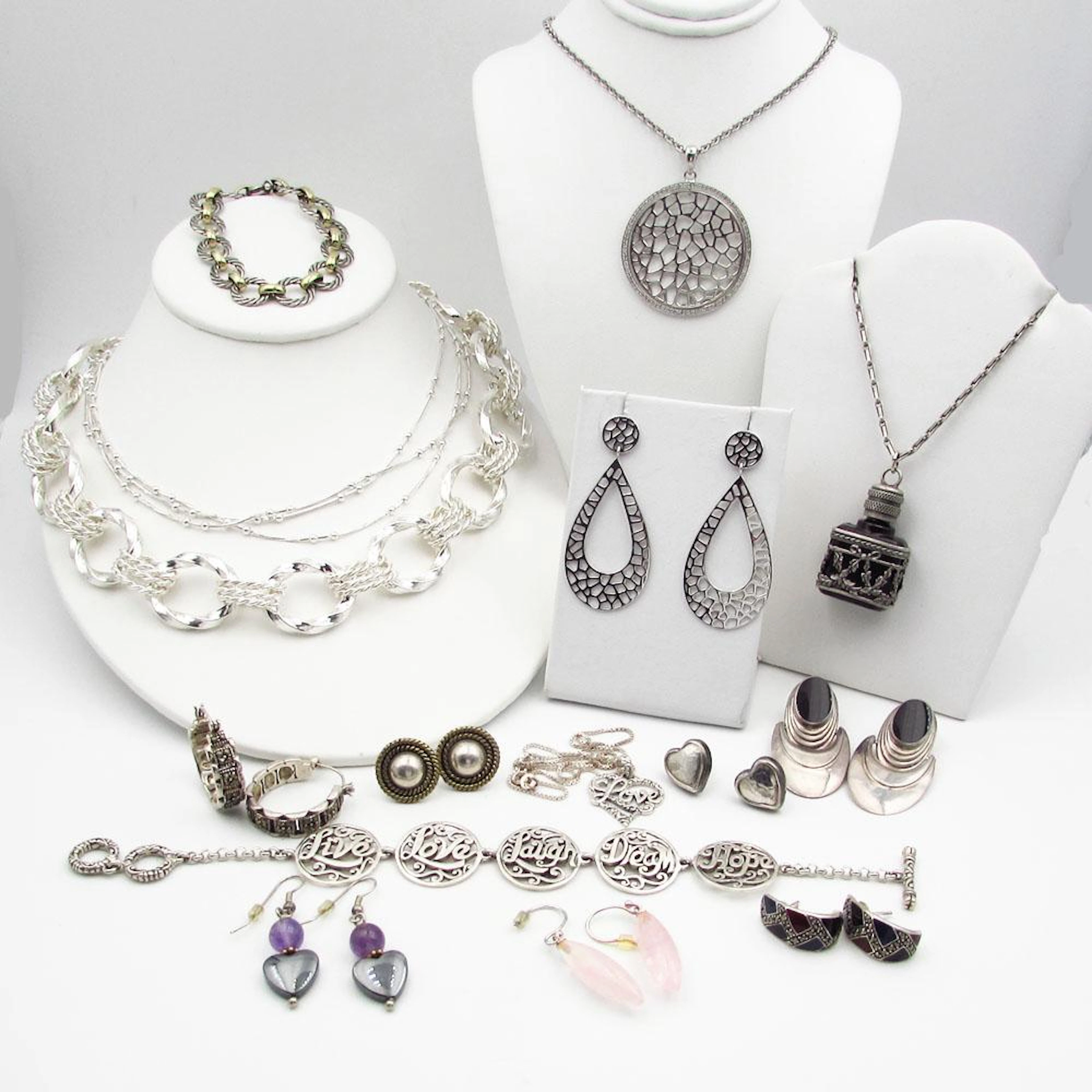 Fifteen pc Lot Designer Gurhan Sterling Silver Jewelry