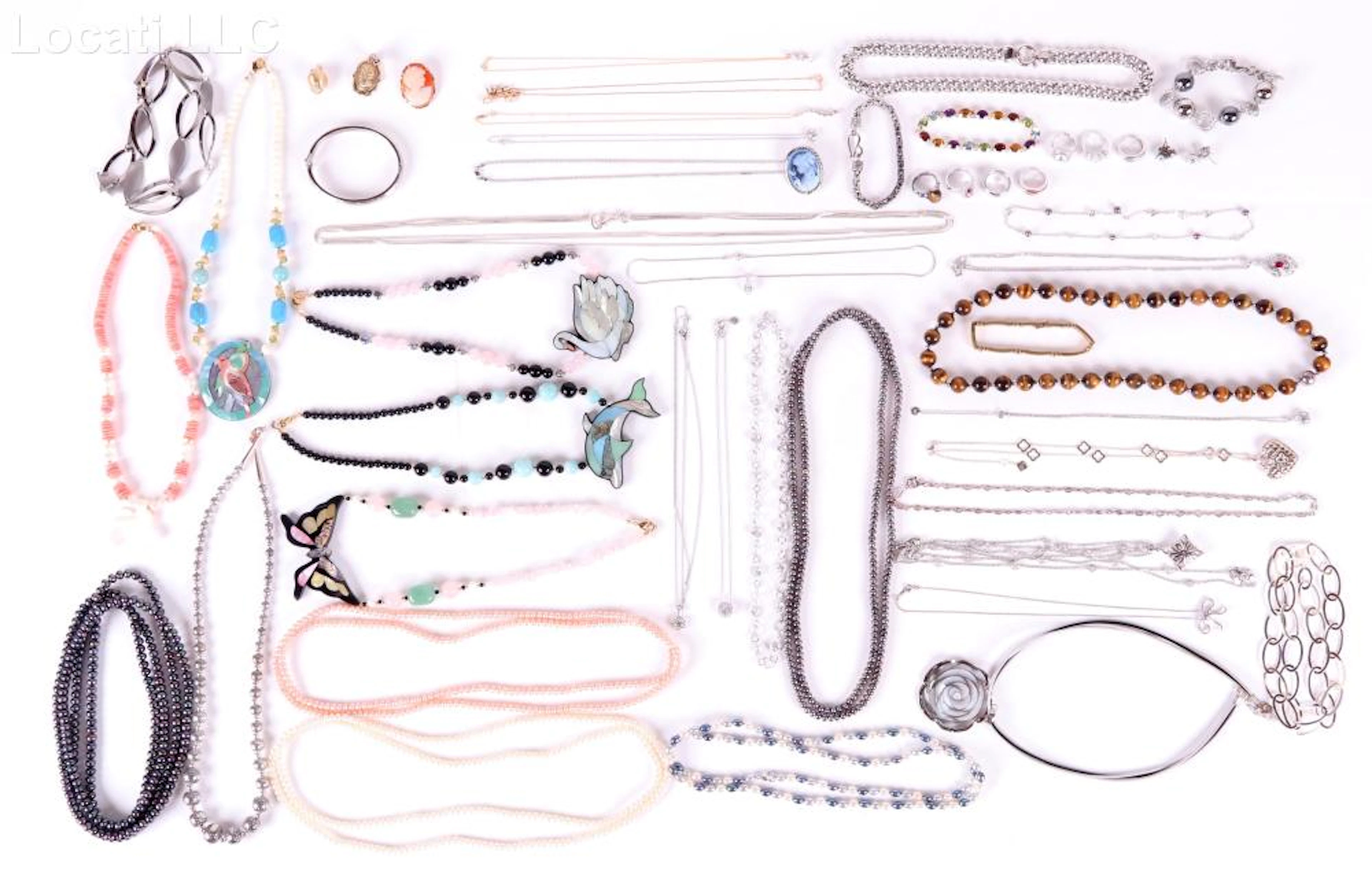 An Estate Lot of Costume Jewelry, Including Sterling and 14K Gold
